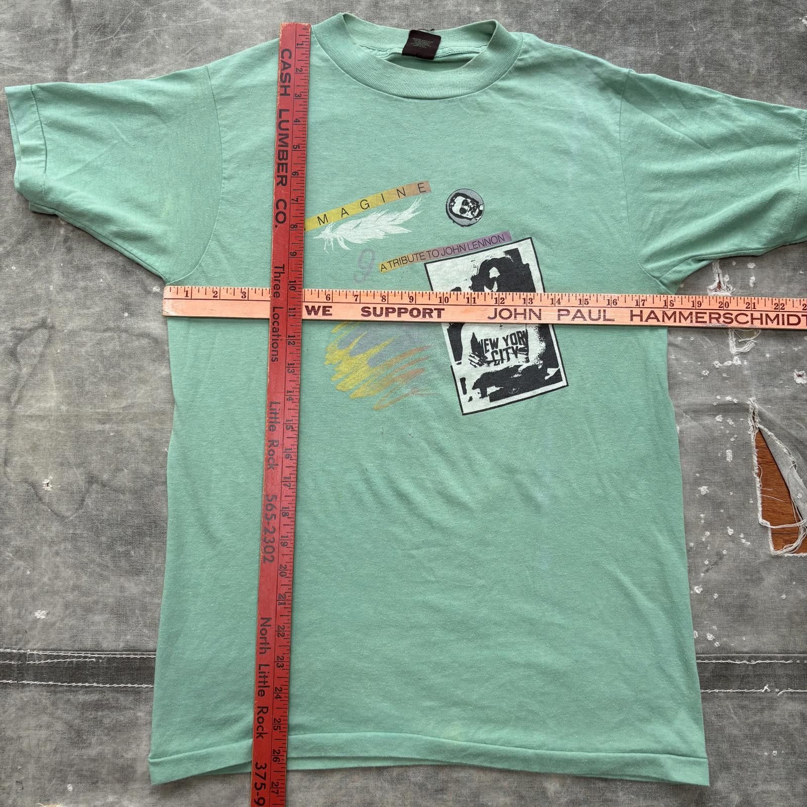 Other Vintage 80s Unique John Lennon Imagine The Beatles Shirt Size US M / EU 48-50 / 2 - 5 Thumbnail