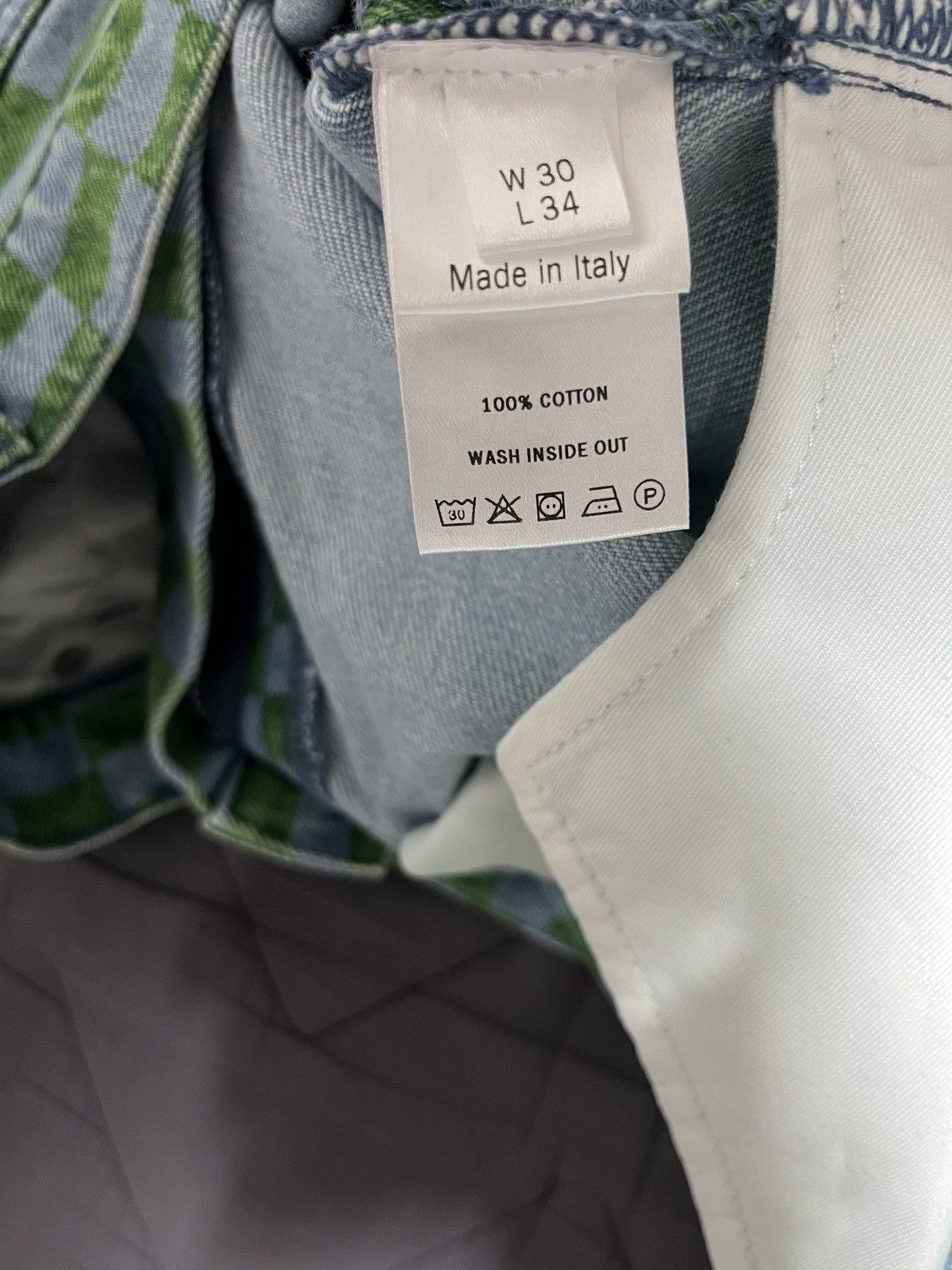 Molly Goddard Menswear Chekcerboard denim jean Size US 30 / EU 46 - 4 Thumbnail