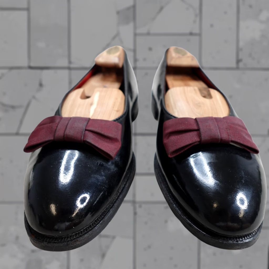 Alden VINTAGE Alden Men's Black Patent Leather Opera Pumps 9 B/D Bow Tie Dress Made in USA Size US 9 / EU 42 - 1 Thumbnail