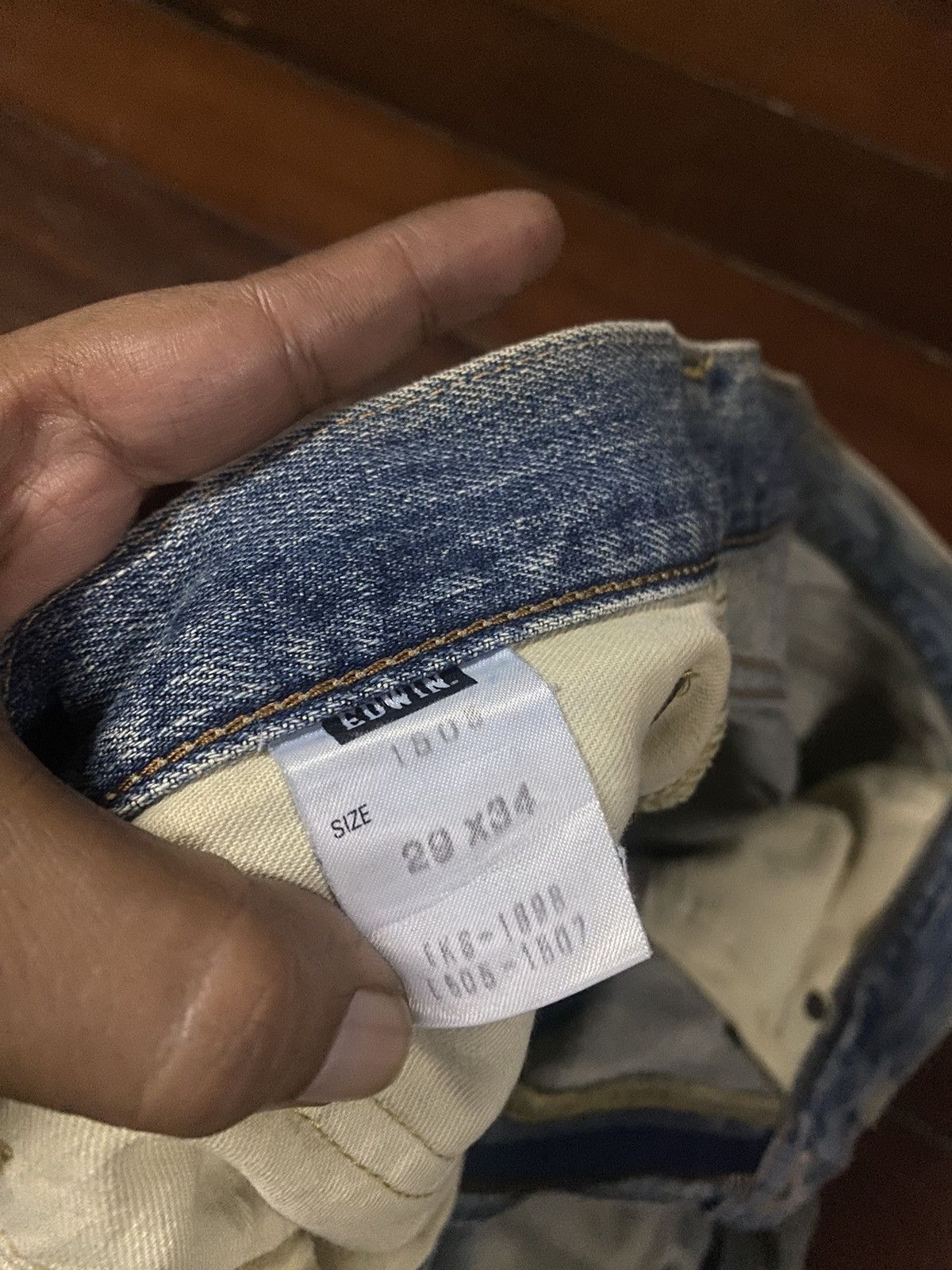 Edwin Vintage 90s Edwin 505 Selvedge Distressed Denim Jeans BAGGY Size US 32 / EU 48 - 19 Thumbnail