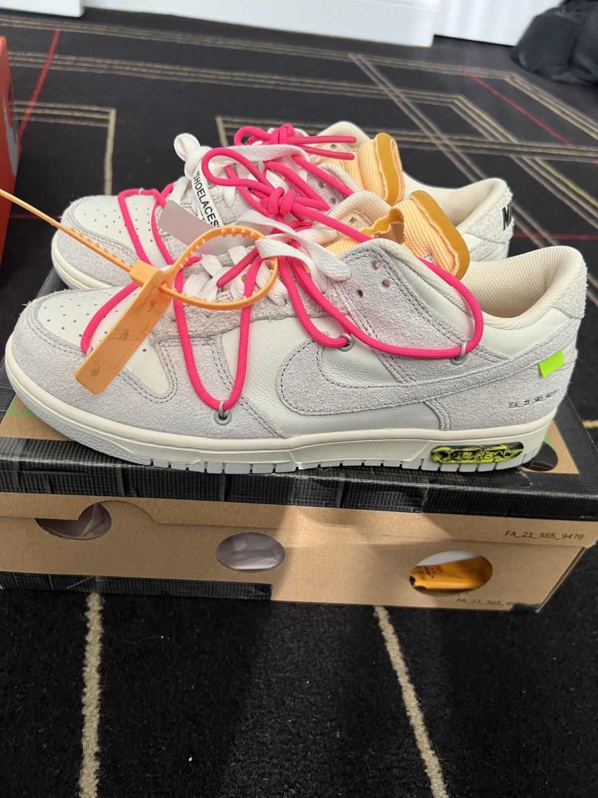 Nike × Off-White Nike Dunk Low Off-White Lot 17 Sail Grey