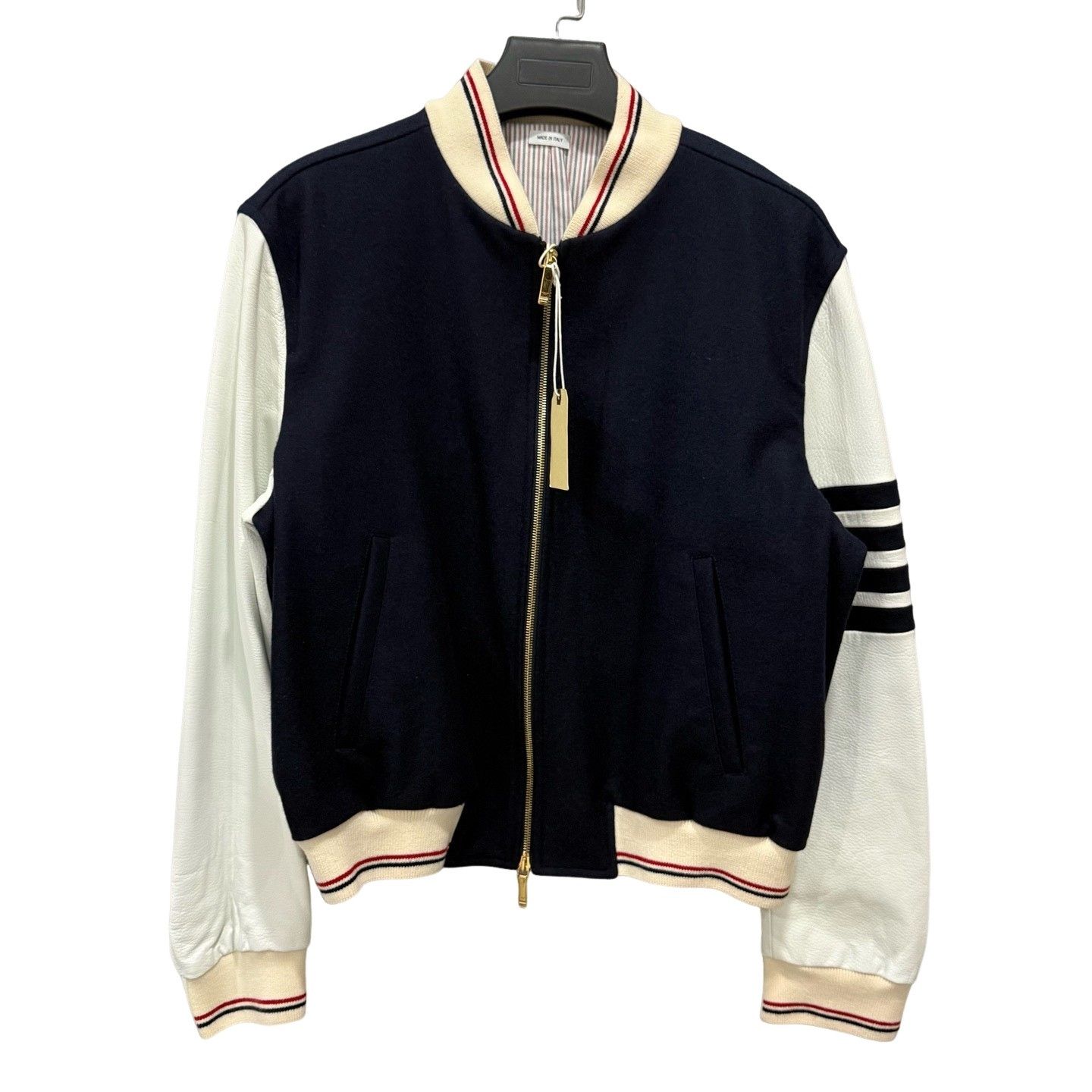 Thom Browne Thom Browne Wool Leather Varsity Jacket Size 5 Size US XXL / EU 58 / 5 - 1 Thumbnail
