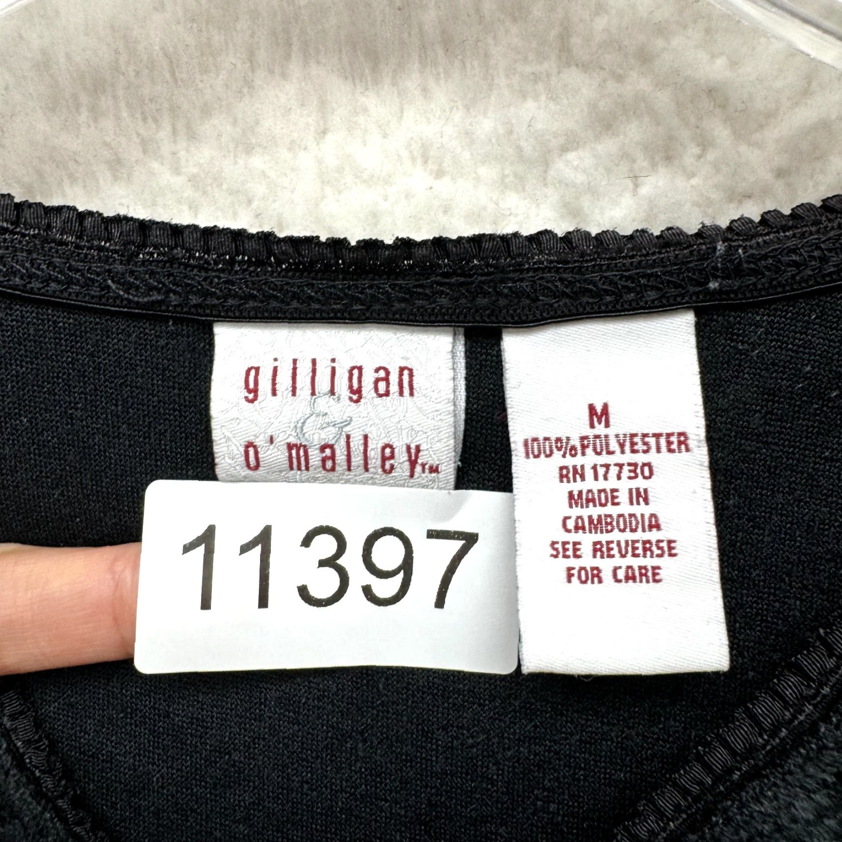 Velvet VINTAGE Gilligan O'Malley Top Shirt Black Crushed Velvet Goth Edwardian L Size L / US 10 / IT 46 - 6 Thumbnail