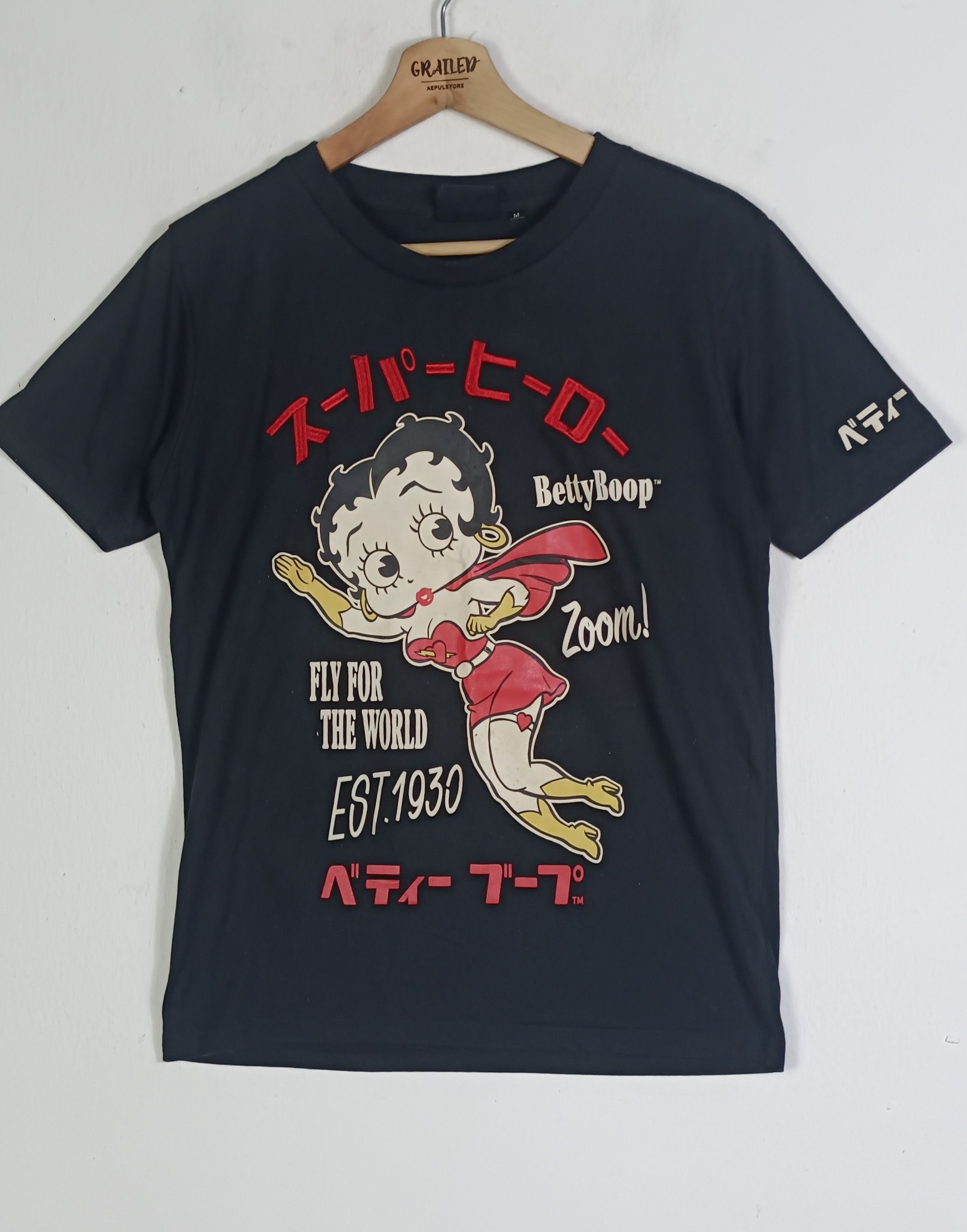 Anime × Cartoon Network Betty Boob Fly For The World Embroidered Size US S / EU 44-46 / 1 - 1 Thumbnail