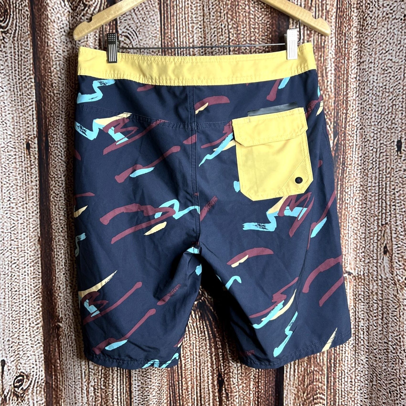 Tavik Tavik Shorts Mens 32 Blue Swim Bottom Geometric Pattern Beach Swimwear Size US 32 / EU 48 - 4 Thumbnail
