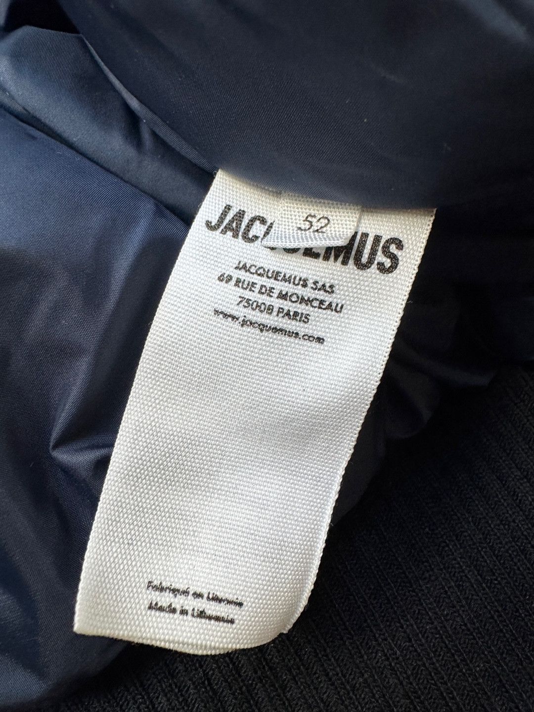 Jacquemus Jacquemus Croissant puffer bomber jacket Dark Navy Size US L / EU 52-54 / 3 - 14 Thumbnail