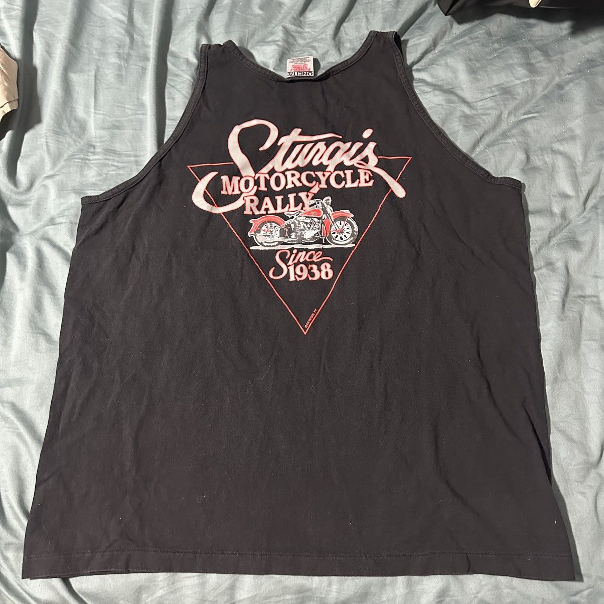 Vintage VTG 90s Broken Spoke Saloon Tank Sturgis Motorcycle Rally Size US XL / EU 56 / 4 - 4 Thumbnail