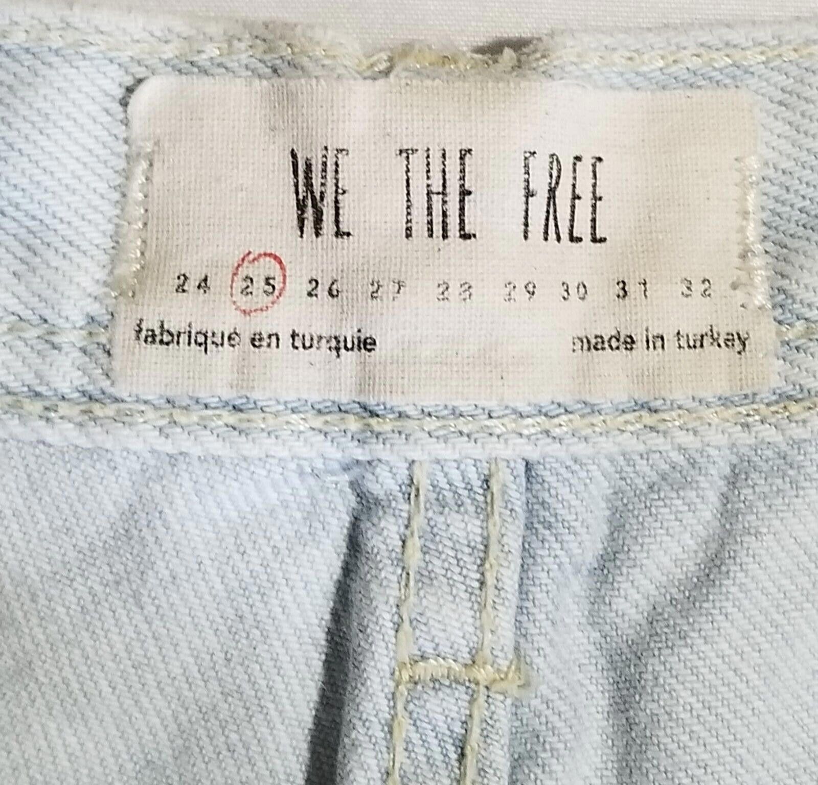Free People Free People We The Free 25 Distressed High Waisted Jeans Size 25" / US 0 / IT 36 - 2 Thumbnail