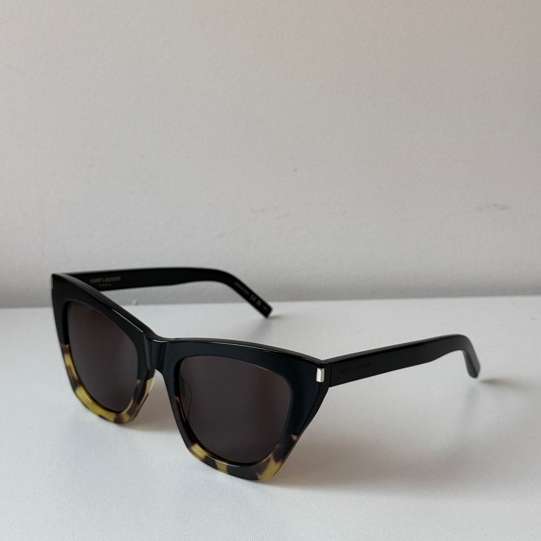 Saint Laurent Paris NEW Saint Laurent SL214 Kate Sunglasses in Black Havana Size ONE SIZE - 1 Thumbnail