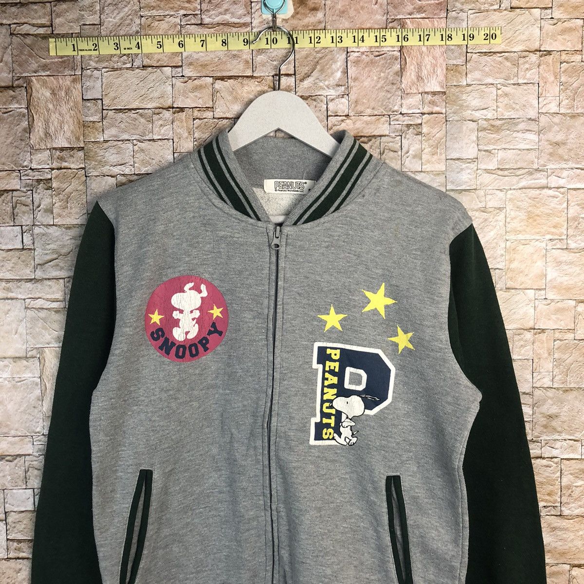 Peanuts Peanuts Snoppy Grey Bombers varsity Jacket #A166 Size US S / EU 44-46 / 1 - 2 Thumbnail