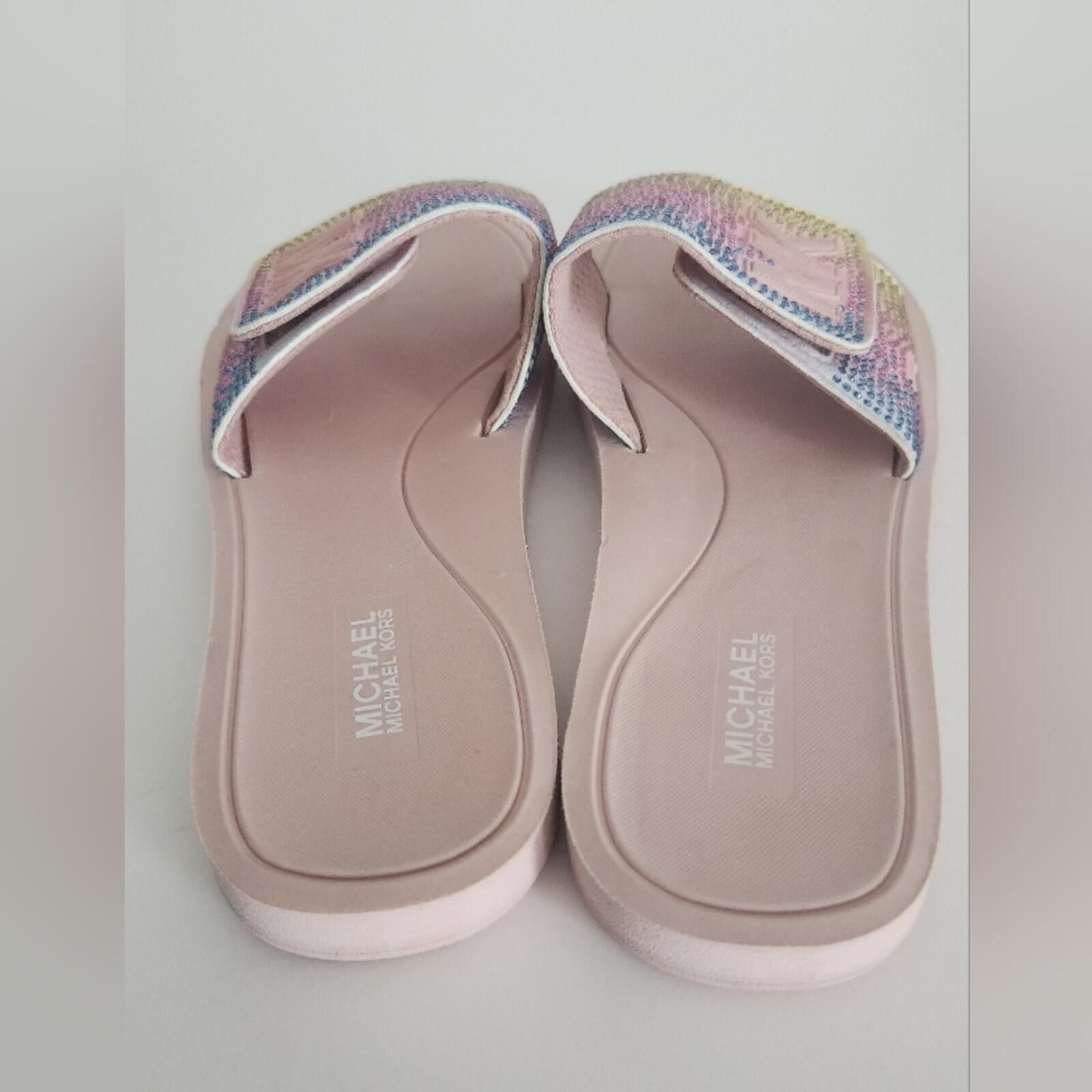 Michael Kors Michael Kors Pink Iridescent Crystal Slide Sandals Size US 8 / IT 38 - 5 Thumbnail