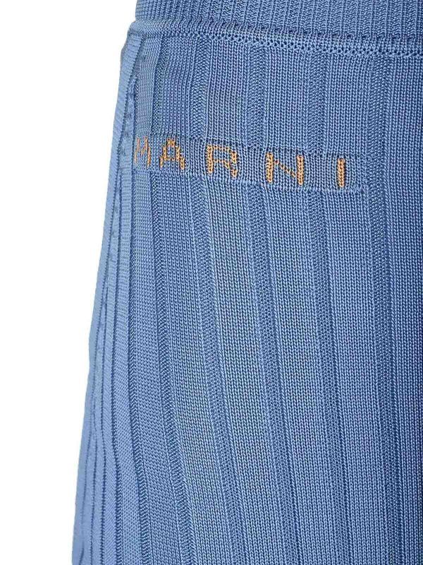 Marni o1y1125 Maxi Skirt in Slate Blue Size 28" / US 6 / IT 42 - 4 Thumbnail