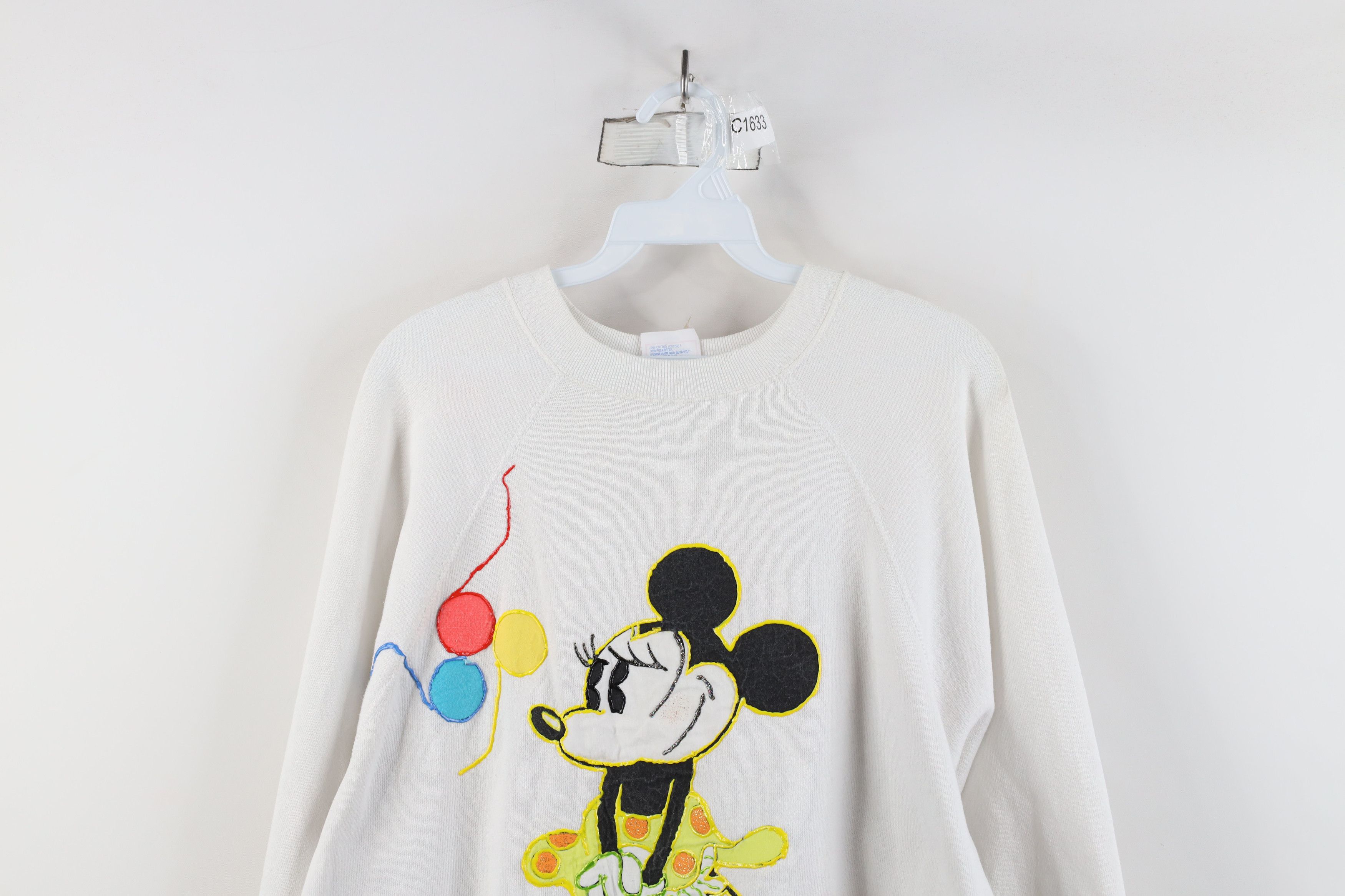 Disney × Vintage Vintage 90s Disney Puff Paint Minnie Mouse Sweatshirt USA Size XL / US 12-14 / IT 48-50 - 2 Thumbnail