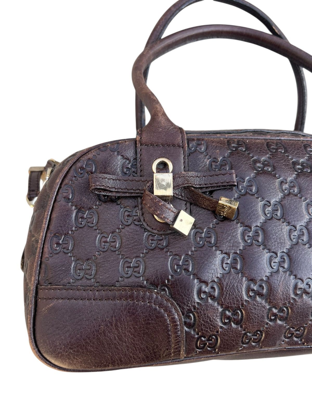 Gucci Gucci Guccissima Princy Fade Patina Leather Boston Bag Size ONE SIZE - 6 Thumbnail