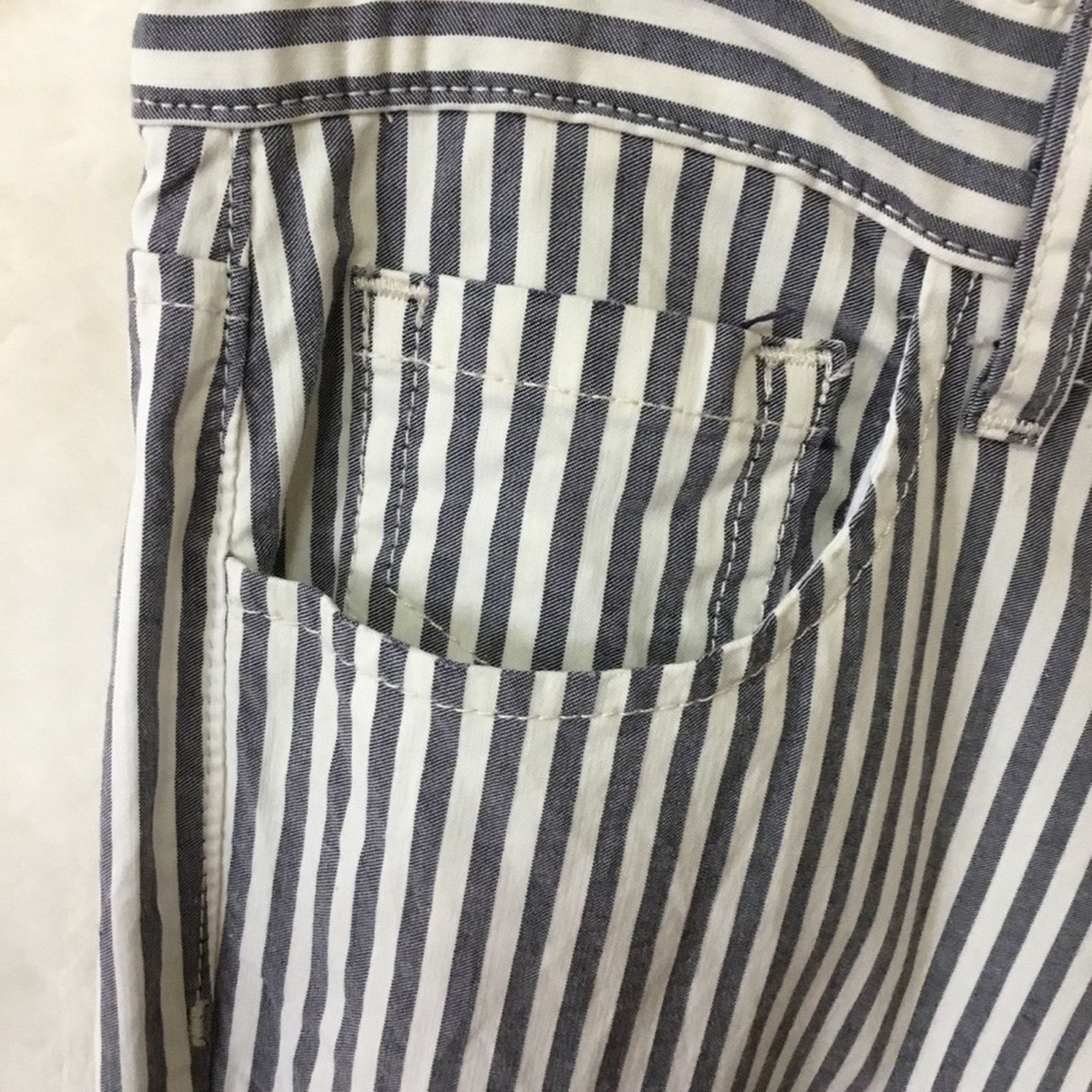 Joe's Joe's Jeans Blue & White Slim Fit Striped Skinny Jeans Size 27" / US 4 / IT 40 - 3 Thumbnail