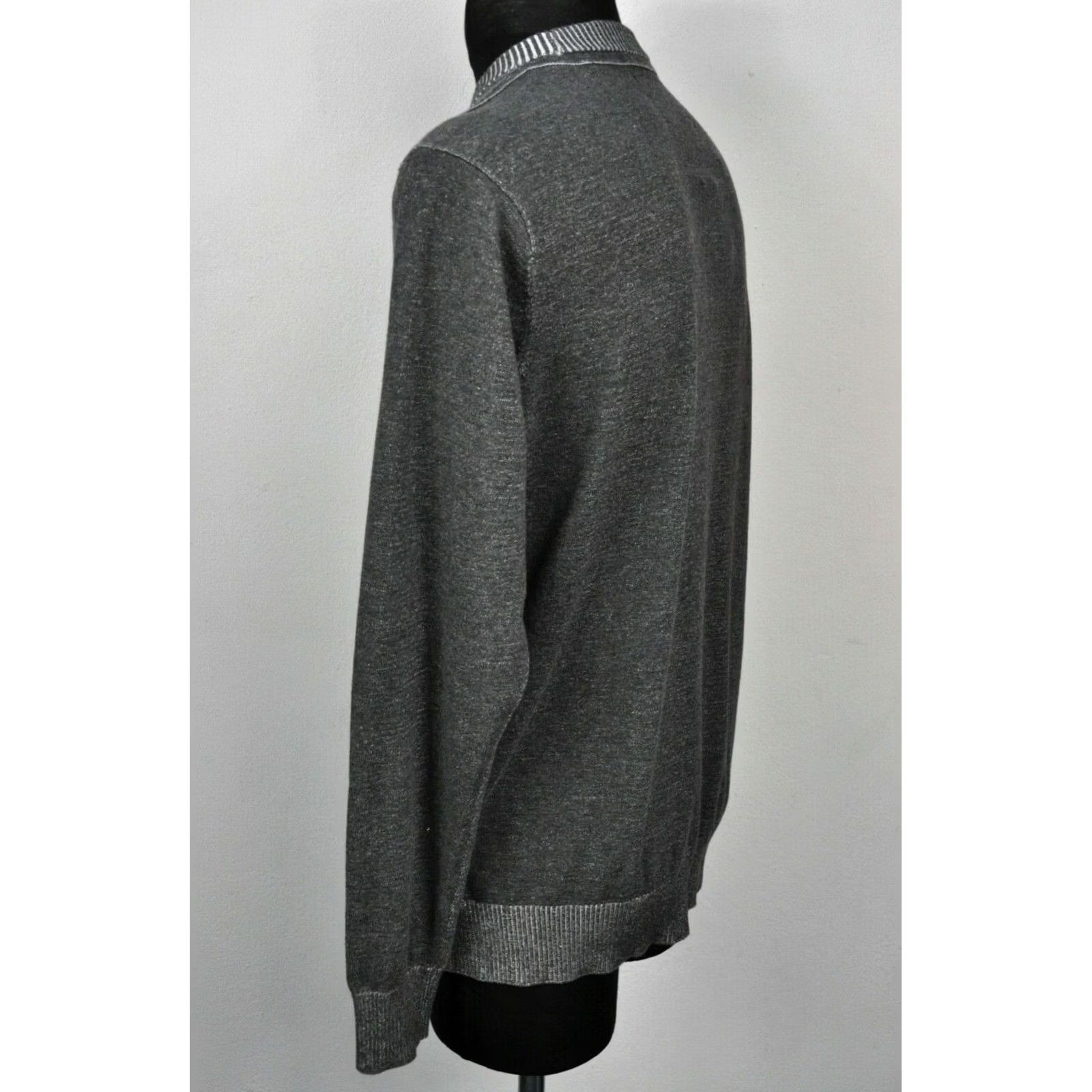 G-Star G-Star Raw Core R Plated Knit L/S Mens Crew Neck Cotton Pullover Size L Gray Knit Sweater Top Size US L / EU 52-54 / 3 - 4 Thumbnail
