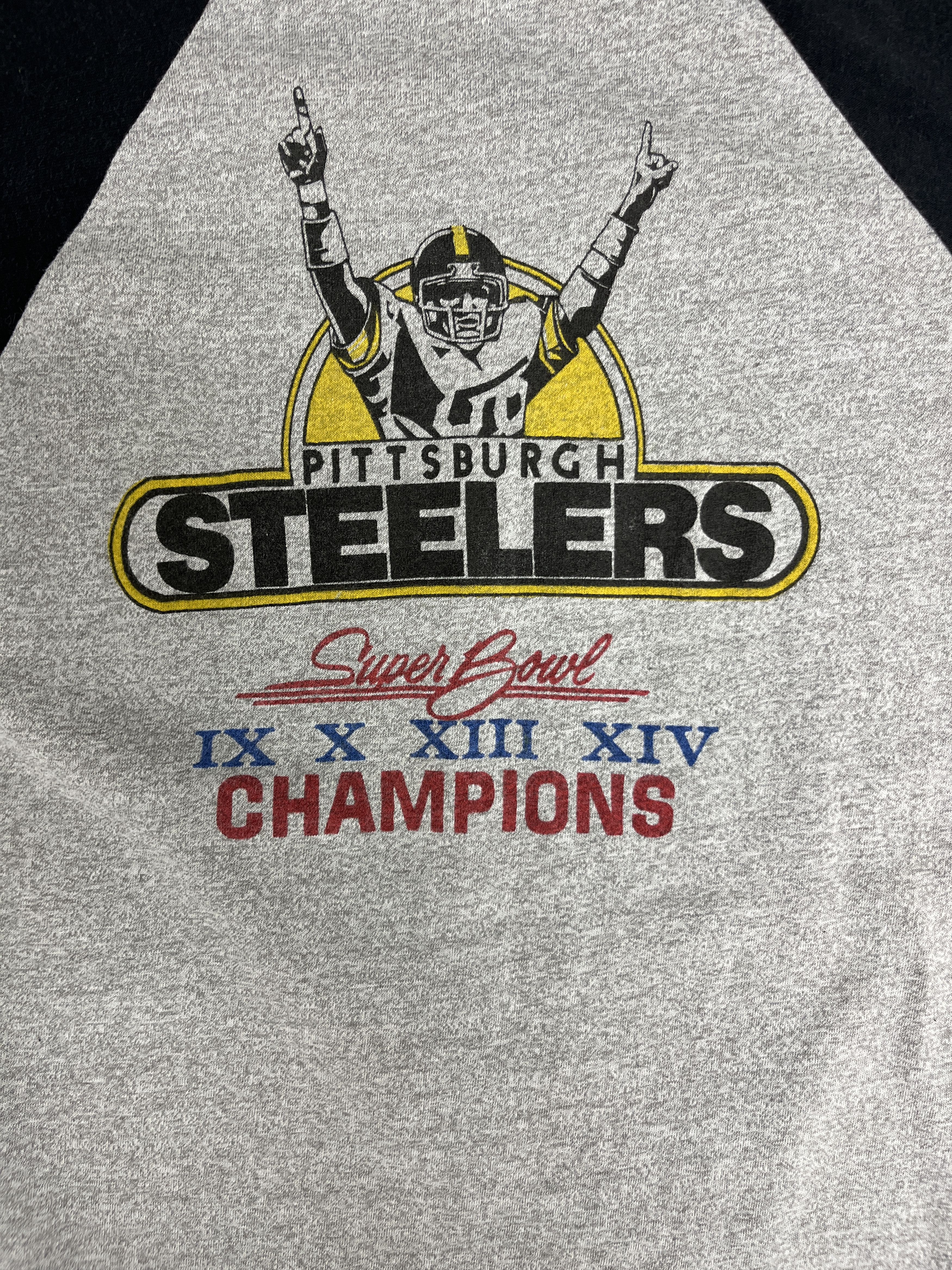 Vintage Pittsburgh Steelers Super Bowl XIV Vintage Grey Tee Size US L / EU 52-54 / 3 - 2 Thumbnail