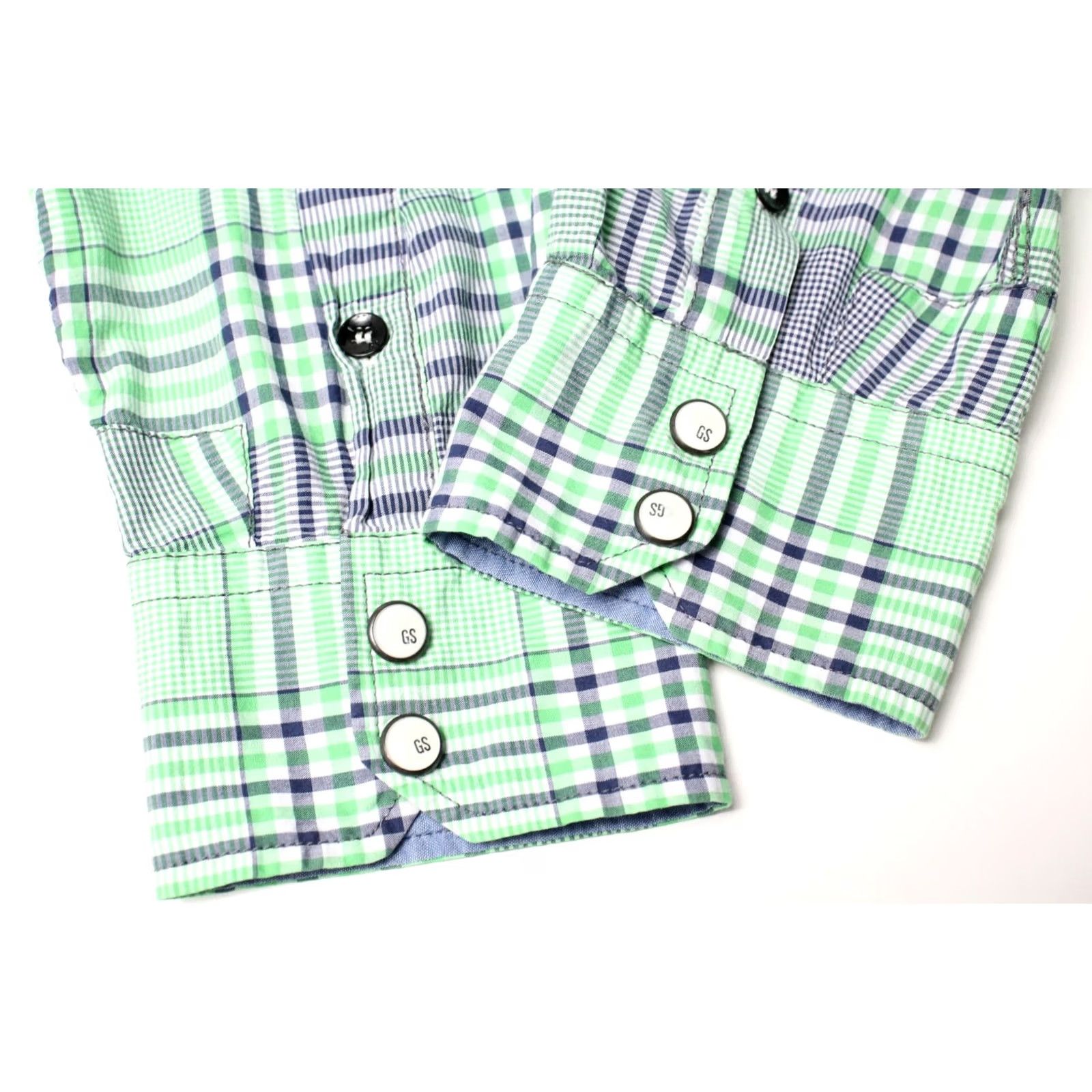 G-Star G-STAR Shirt Men's XL Green Plaid New Midnight Trunk Snaps Pockets Logo Size US XL / EU 56 / 4 - 6 Thumbnail