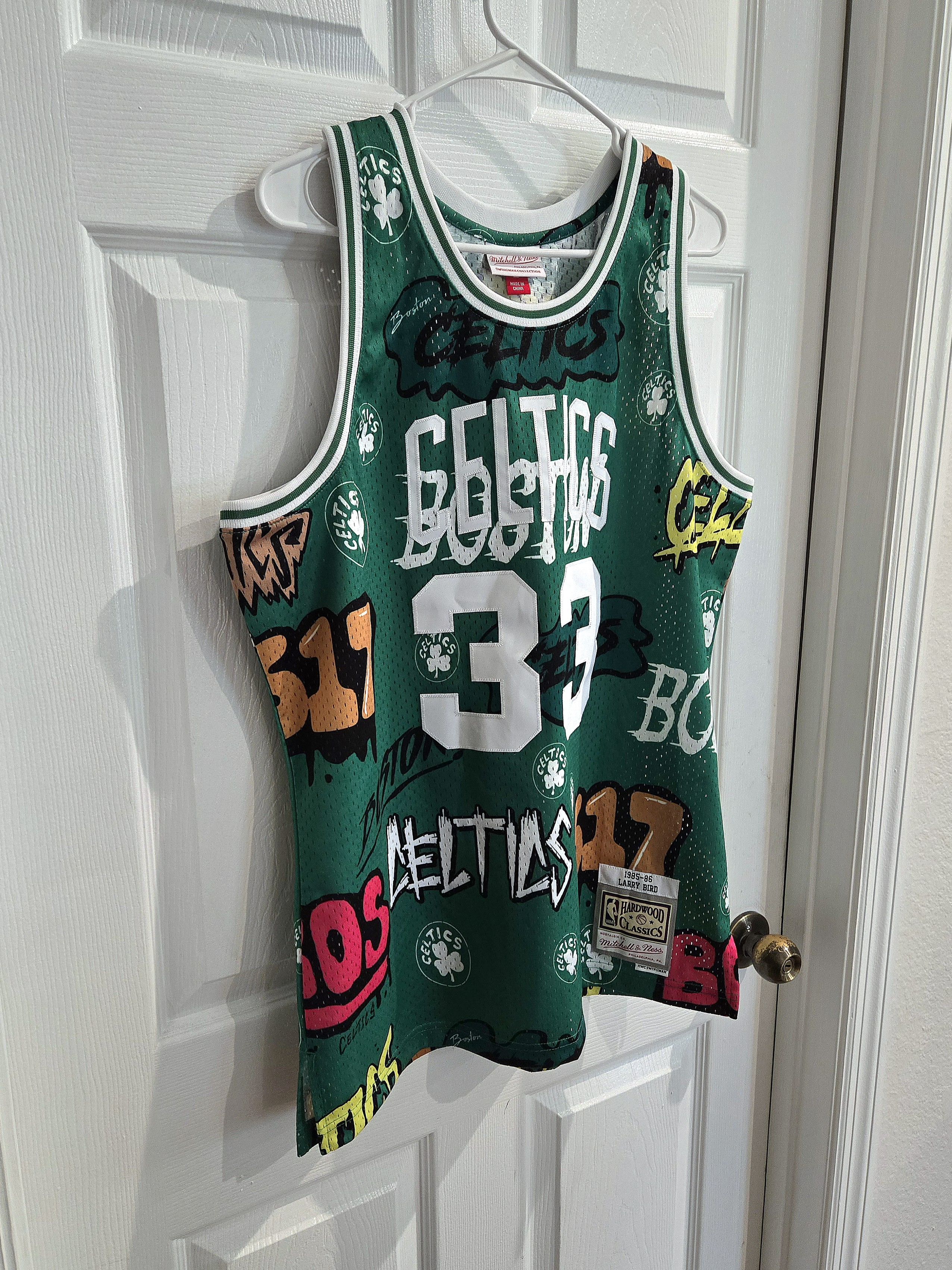 Mitchell & Ness × NBA NBA Larry Bird Boston Celtics Slap Sticker Swingman Jersey Size US L / EU 52-54 / 3 - 2 Thumbnail