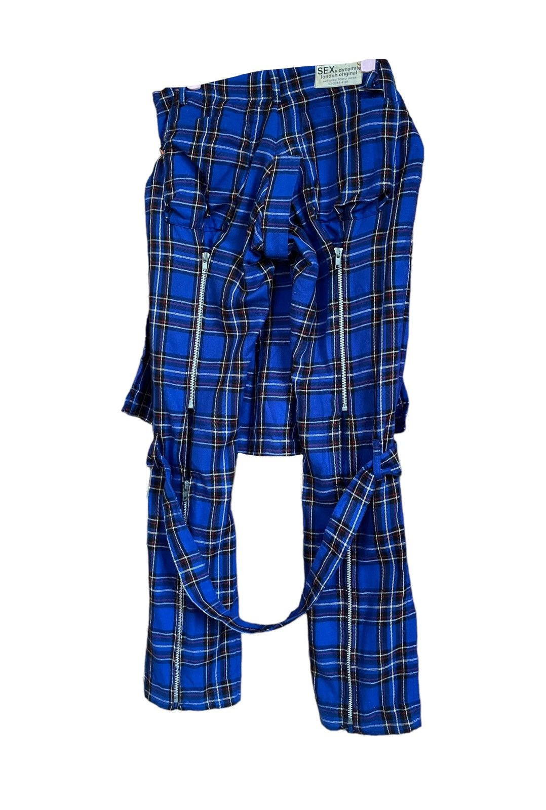 If Six Was Nine × Le Grande Bleu (L.G.B.) × Seditionaries Sexy Dynamite London Original Tartan Bondage Pant With Skirt Size US 33 - 13 Thumbnail