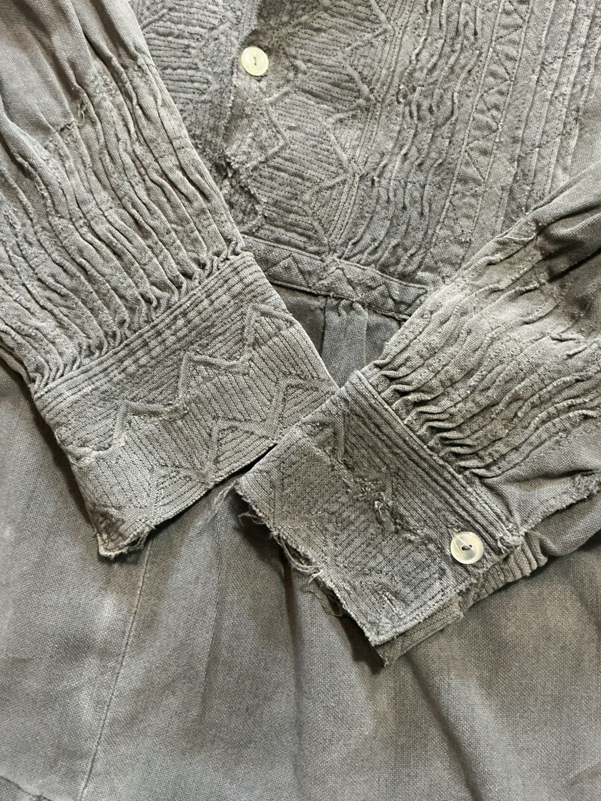 Vintage Vintage 100% Bomull Swedish Ruffle Pleated Tuxedo Shirt Size US S / EU 44-46 / 1 - 8 Thumbnail