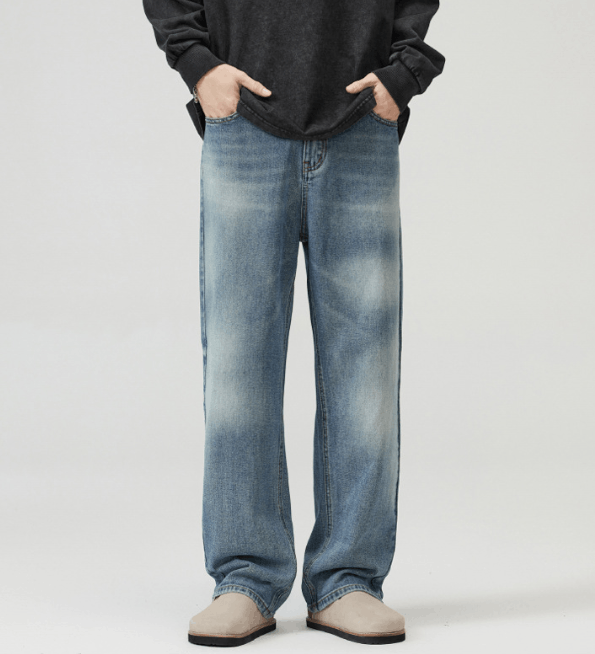 Japanese Brand × Jean Men's loose washed wide-leg oversize jeans Size US 32 / EU 48 - 1 Thumbnail