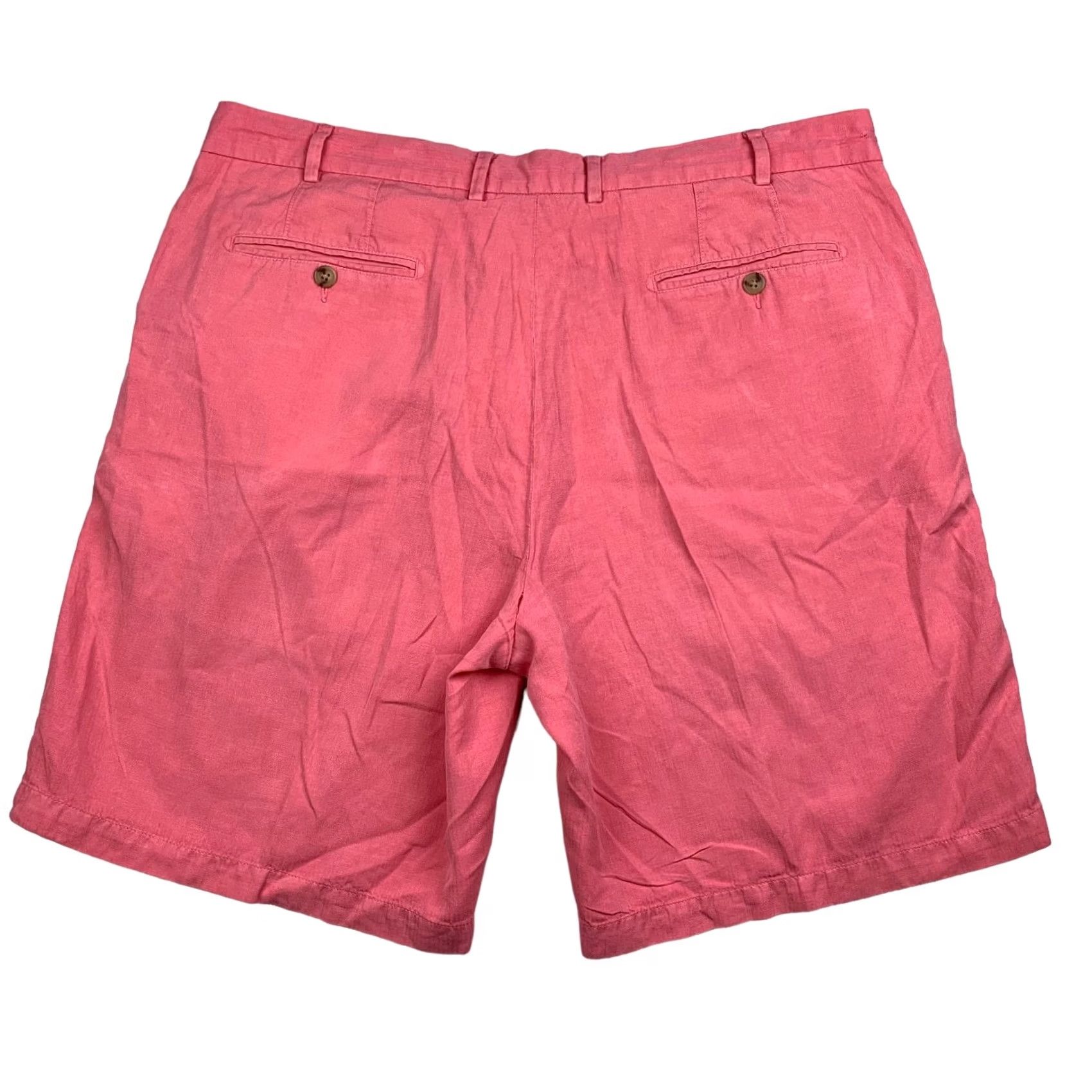 Peter Millar Peter Millar Men’s Chino Shorts Pink Flat Front 9in Inseam 38 Linen/Silk/Cotton Regular Mens Size US 38 / EU 54 - 2 Thumbnail