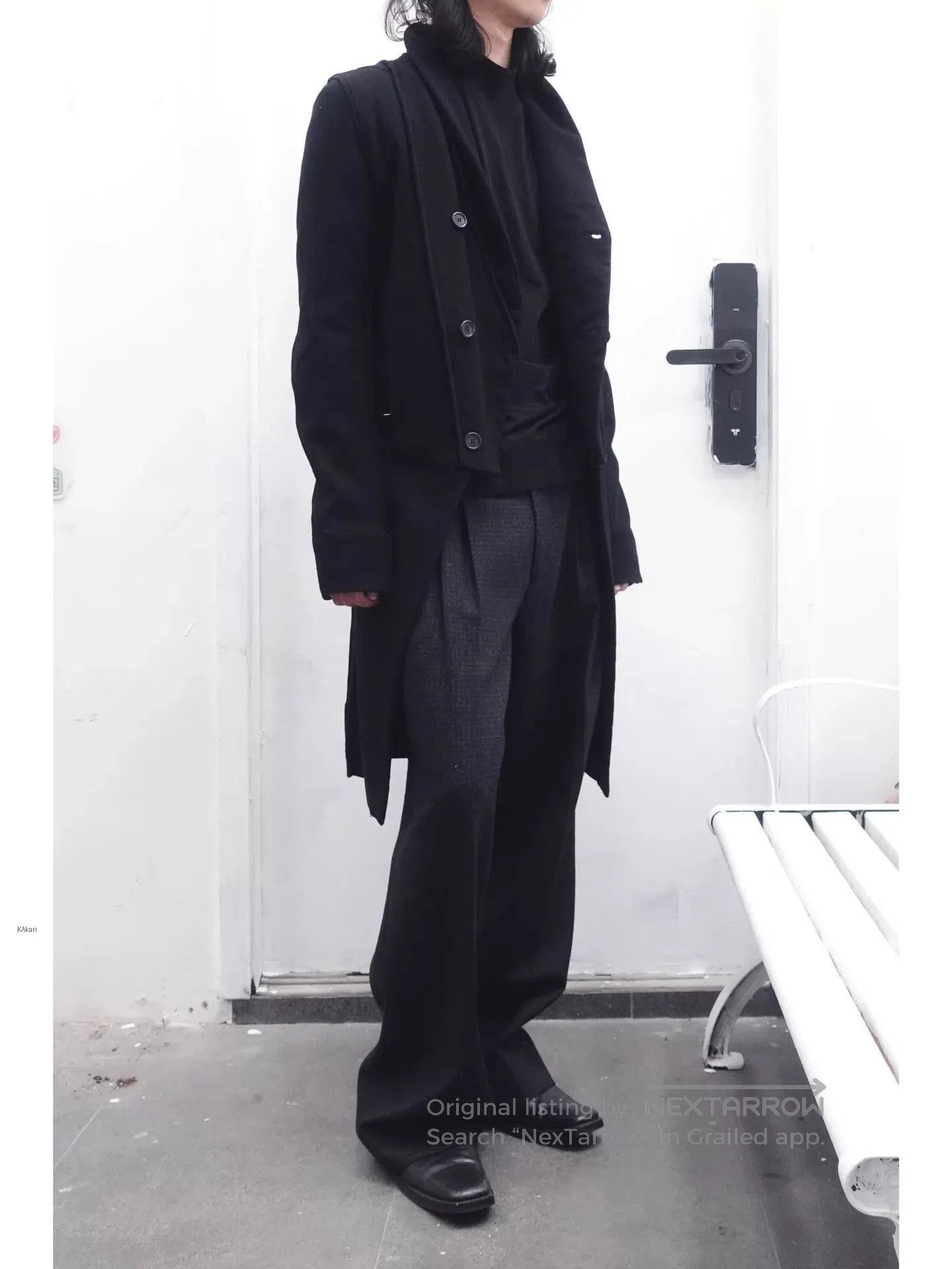 Ann Demeulemeester Long Black Button. Size US XS / EU 42 / 0 - 2 Thumbnail