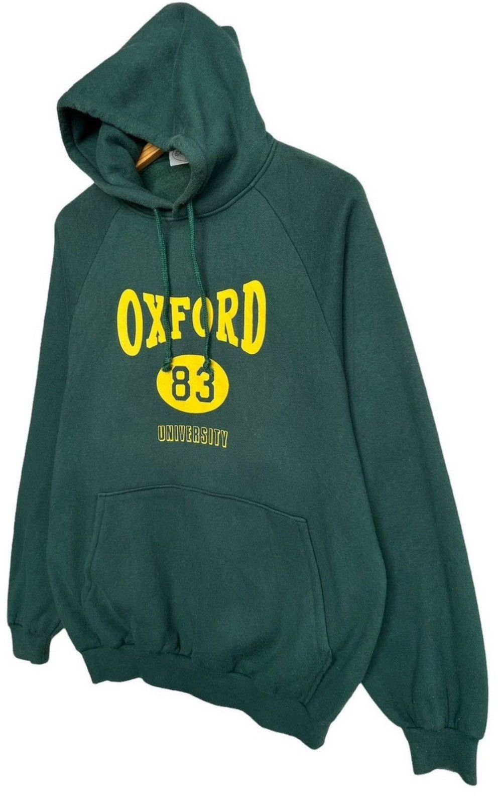 Vintage Vintage Oxford University Spellout Forest Green Hoodie Size US L / EU 52-54 / 3 - 2 Thumbnail