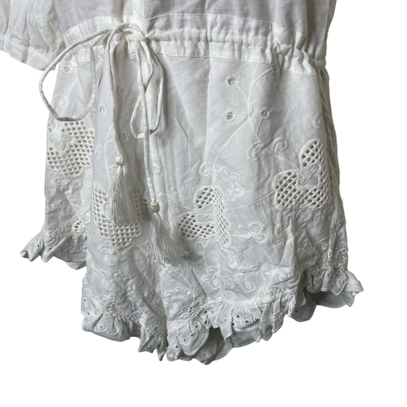 Spell SPELL Casablanca Playsuit MINI ROMPER in White SZ S Size 26" / US 2 / IT 38 - 9 Thumbnail