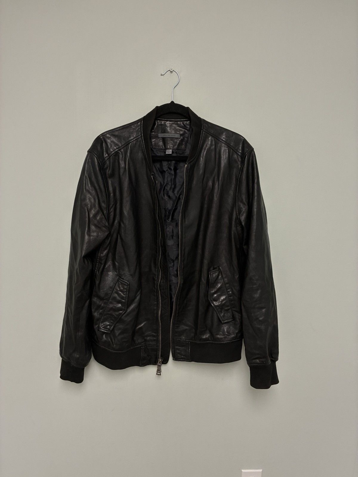 John Varvatos Leather bomber jacket EU 52 USA 42 Size US L / EU 52-54 / 3 - 9 Thumbnail