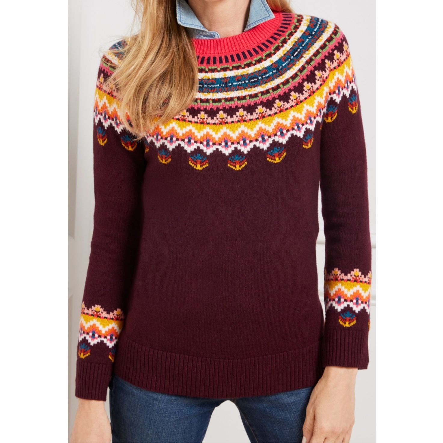 Other Talbots fair isle crew neck sweater Plus size 3X petite Size 4XL / US 24-26 - 1 Thumbnail