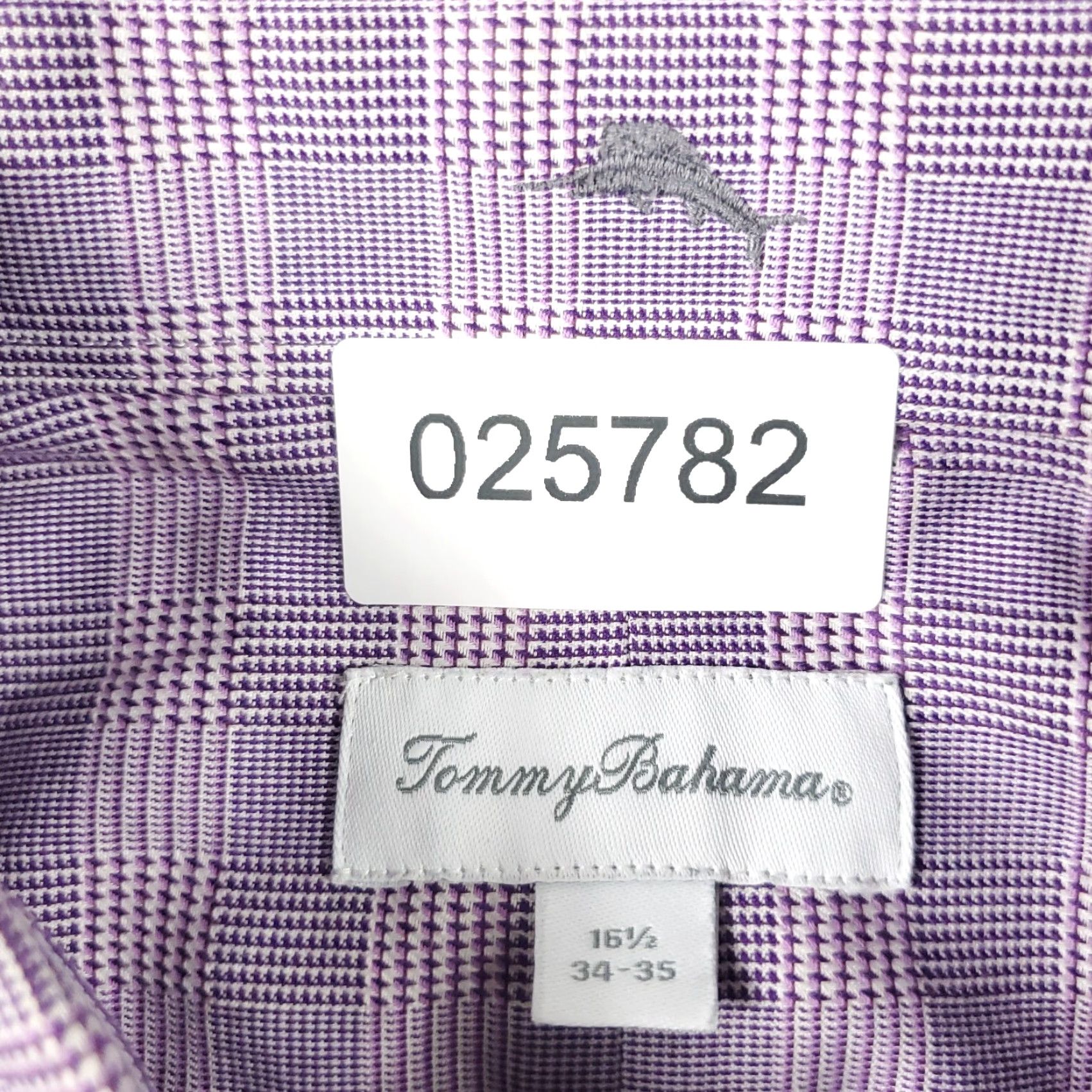 Tommy Bahama Tommy Bahama Dress Shirt Mens 16.5 Purple Plaid Long Sleeve Button Up Casual Workwear Size 42R - 6 Thumbnail