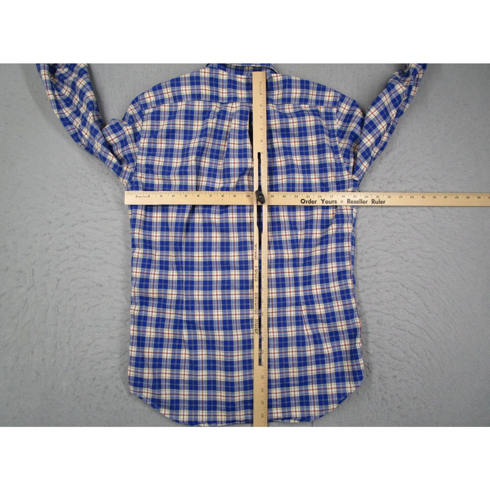 Epaulet Epaulet Mens Button-Up Shirt Blue Plaid Long Sleeve M Casual Shirt Vintage No Size US M / EU 48-50 / 2 - 6 Thumbnail