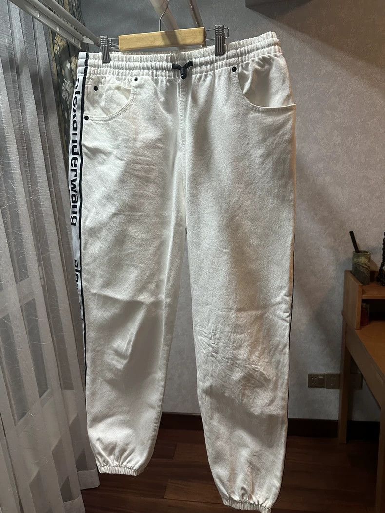 Alexander Wang Alexander Wang White Logo Track Pants- Size 31" - 1 Thumbnail
