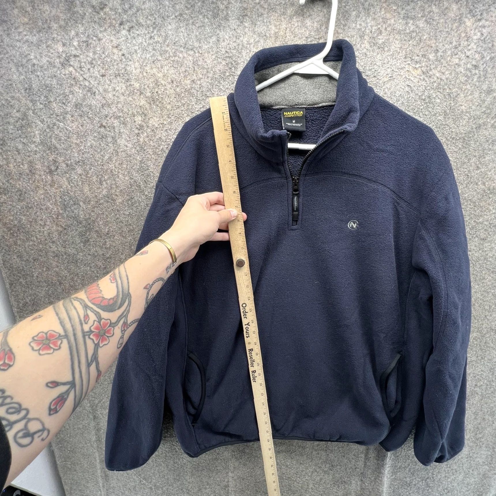 Nautica Nautica Competition Jacket Mens Medium Blue 1/4 Zip Fleece Pullover Pockets Size US M / EU 48-50 / 2 - 4 Thumbnail