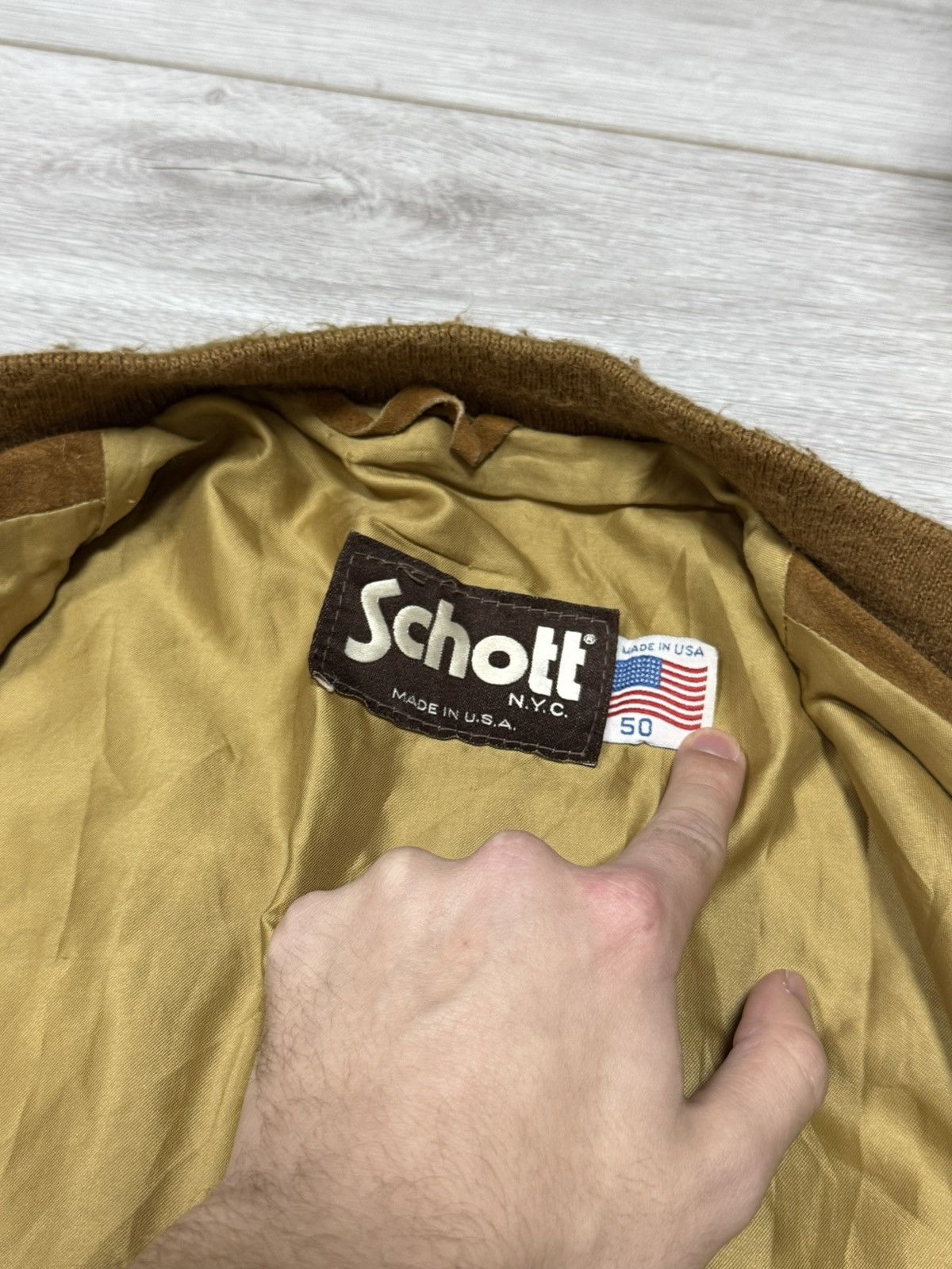Schott Schott USA vintage suede leather bomber Size US M / EU 48-50 / 2 - 7 Thumbnail