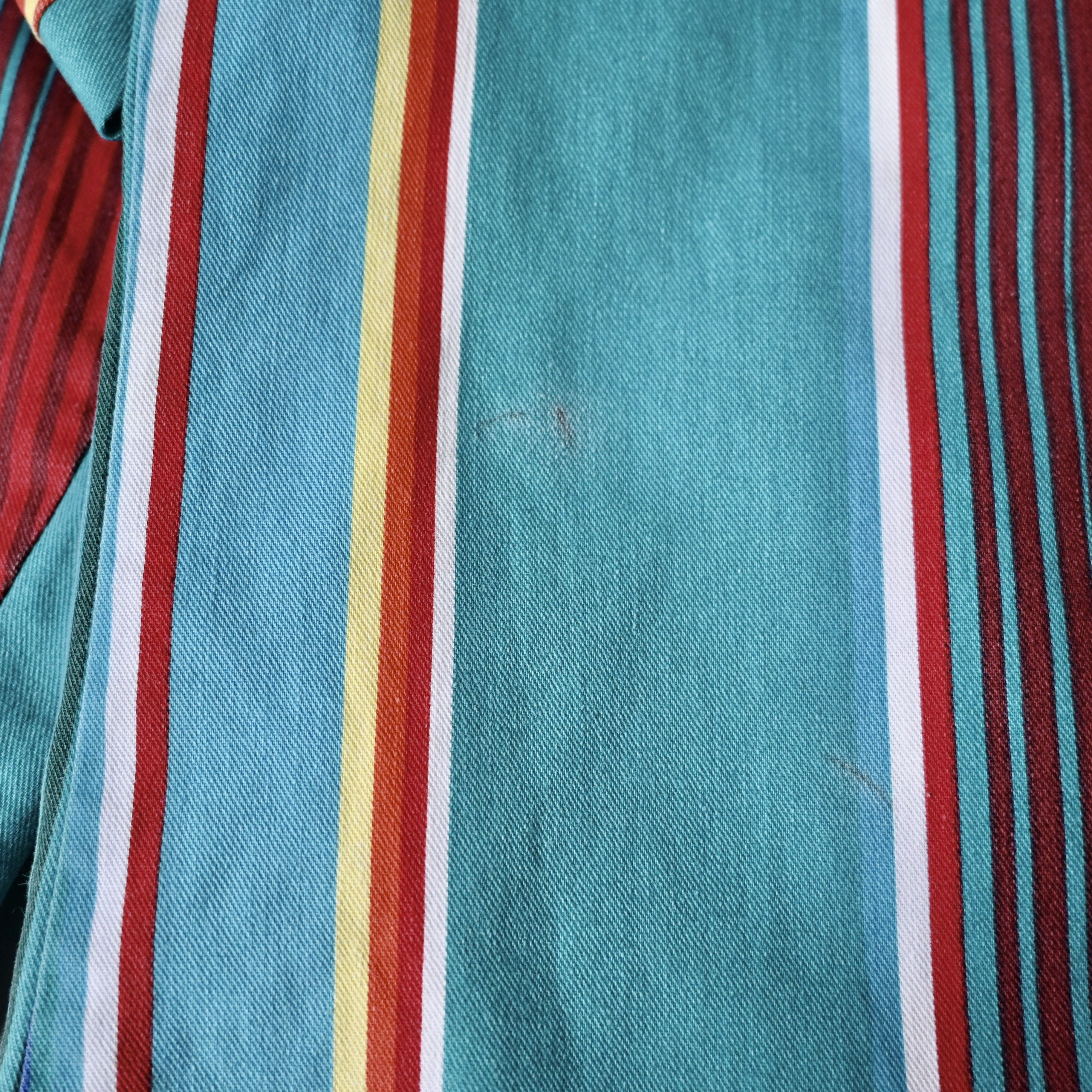 Vintage VTG Wrangler teal base sunlight stripe cotton western shirt Size US L / EU 52-54 / 3 - 12 Thumbnail