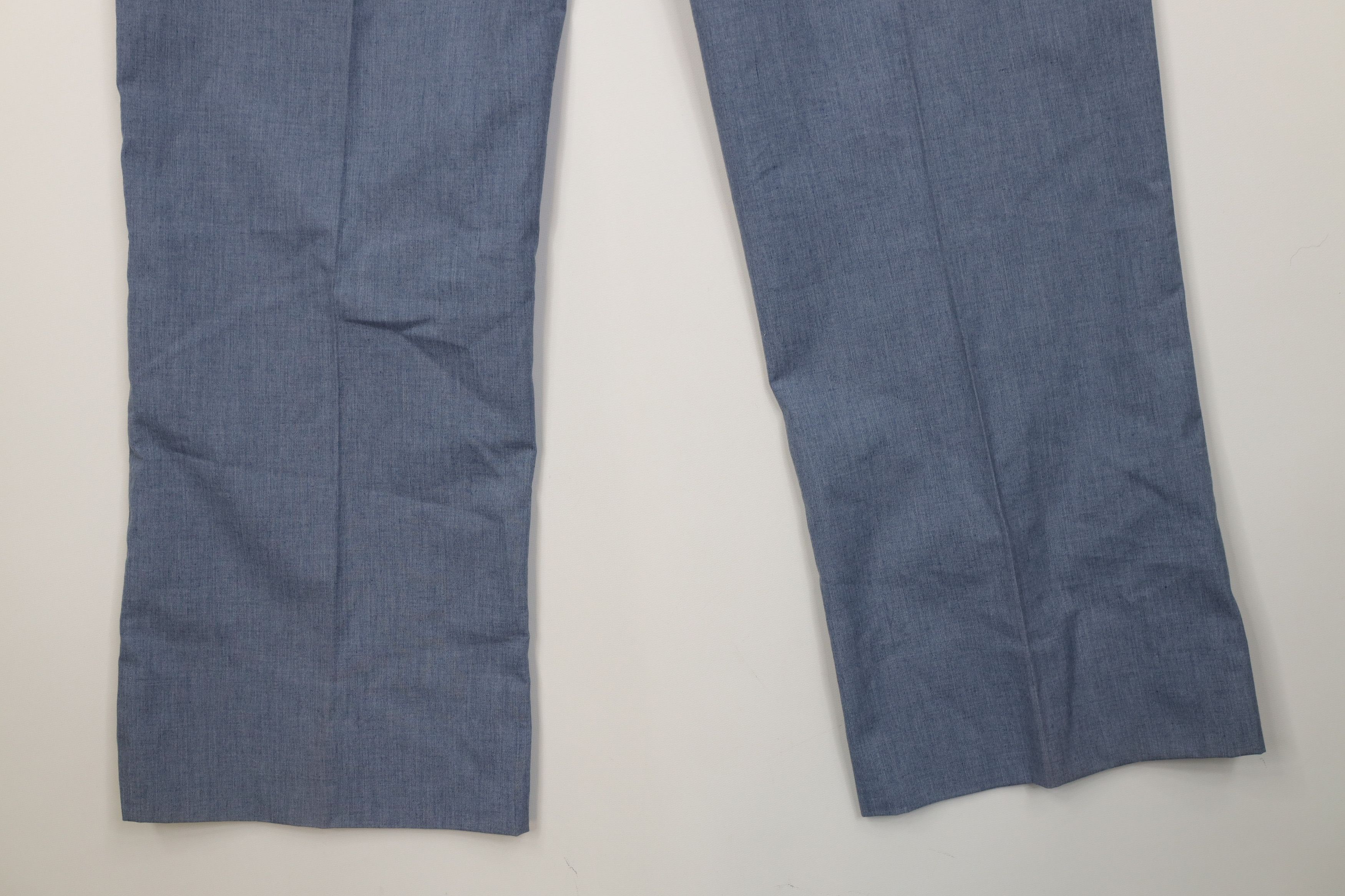 Vintage Vtg 60s 70s Streetwear Knit Chambray Wide Leg Pants USA Size US 36 / EU 52 - 13 Thumbnail