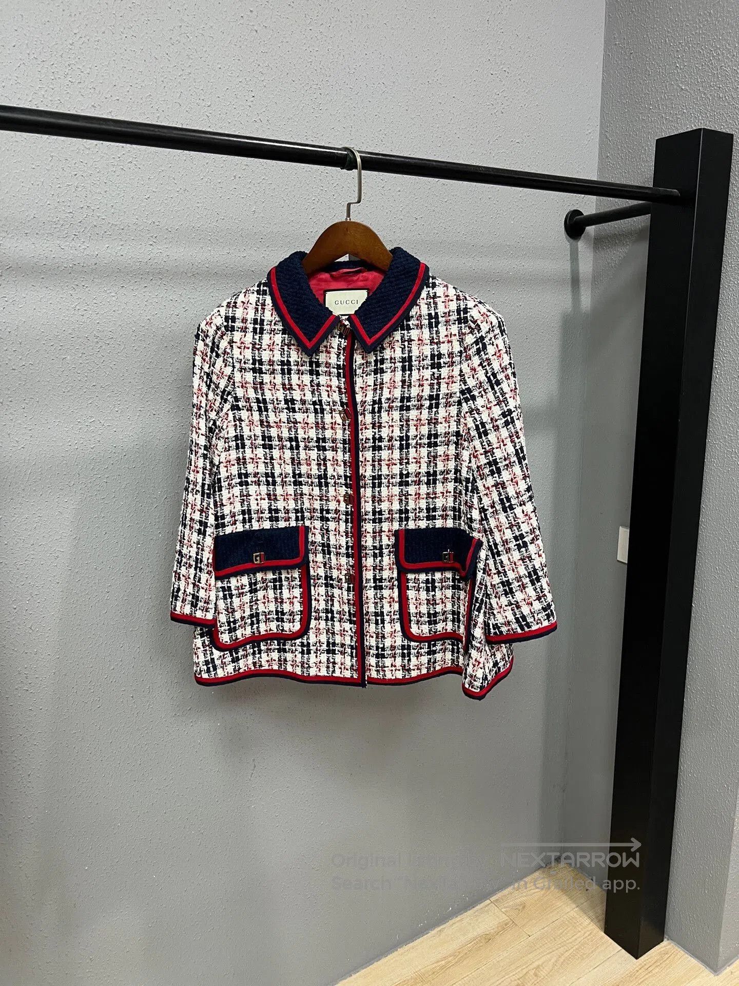 Gucci gucci color-blocked plaid wool coat. Size M / US 6-8 / IT 42-44 - 1 Thumbnail