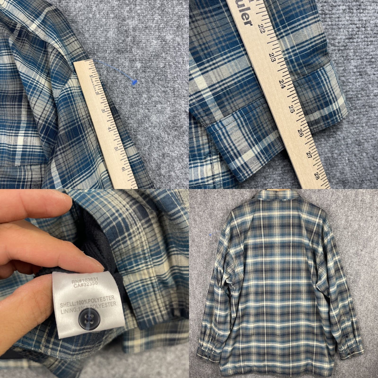 Vintage Simms Fishing Shirt Mens 2XL Flannel Plaid Thermal Waffle Lined Shacket Button Size US XXL / EU 58 / 5 - 9 Thumbnail