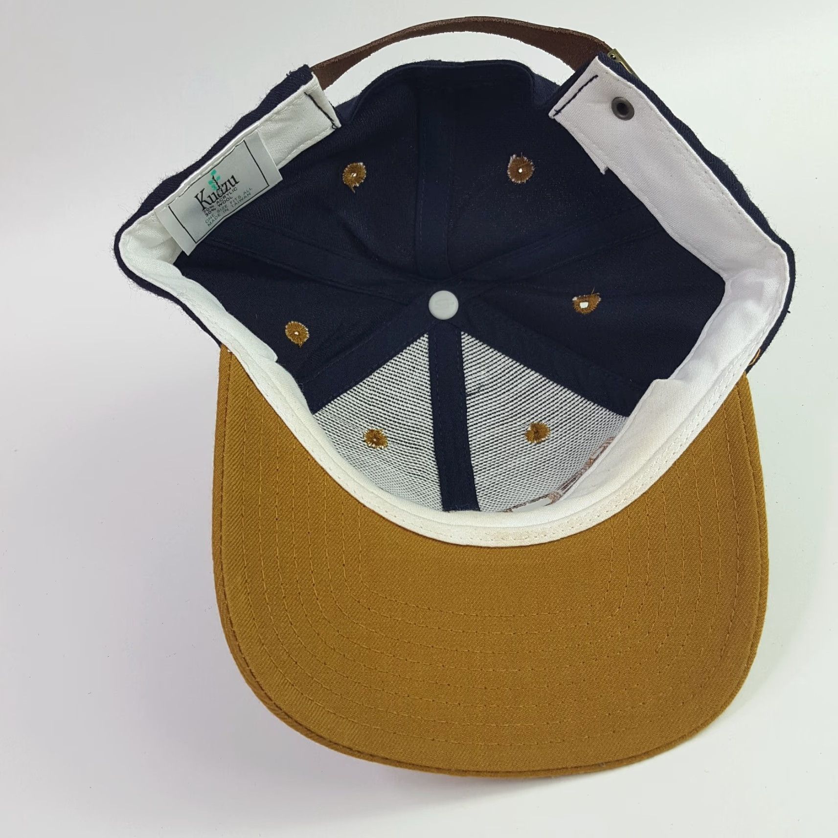 Vintage VINTAGE Kudzu Trucker Hat Mens Adjustable Farm Cap Wool Blend Embroidered 80s 90s Retro Blue Size ONE SIZE - 7 Thumbnail