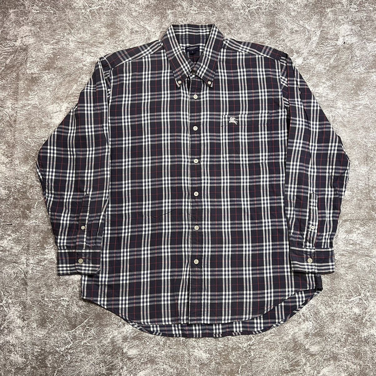 Burberry × Vintage Vintage Burberry Nova Check Checked Long Sleeves Shirt Size US M / EU 48-50 / 2 - 1 Thumbnail