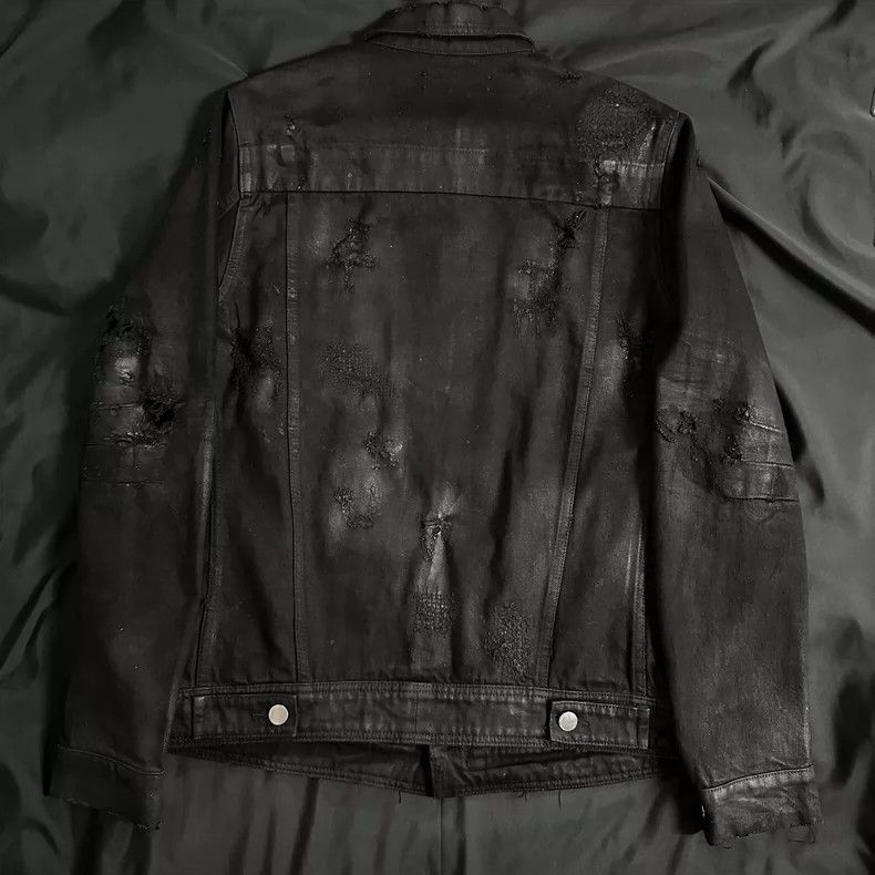 Amiri Amiri Destroyed Denim Trucker Jacket M-2506 Size US M / EU 48-50 / 2 - 2 Thumbnail