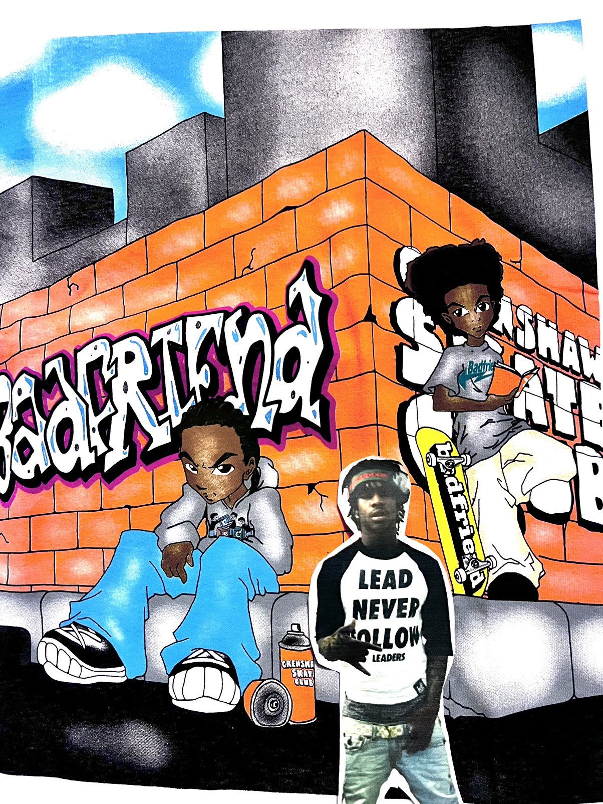 Badfriend × Crenshaw × Nike Crenshaw Skate Club x Badfriend Boondocks Tee (White) Size US XL / EU 56 / 4 - 3 Thumbnail