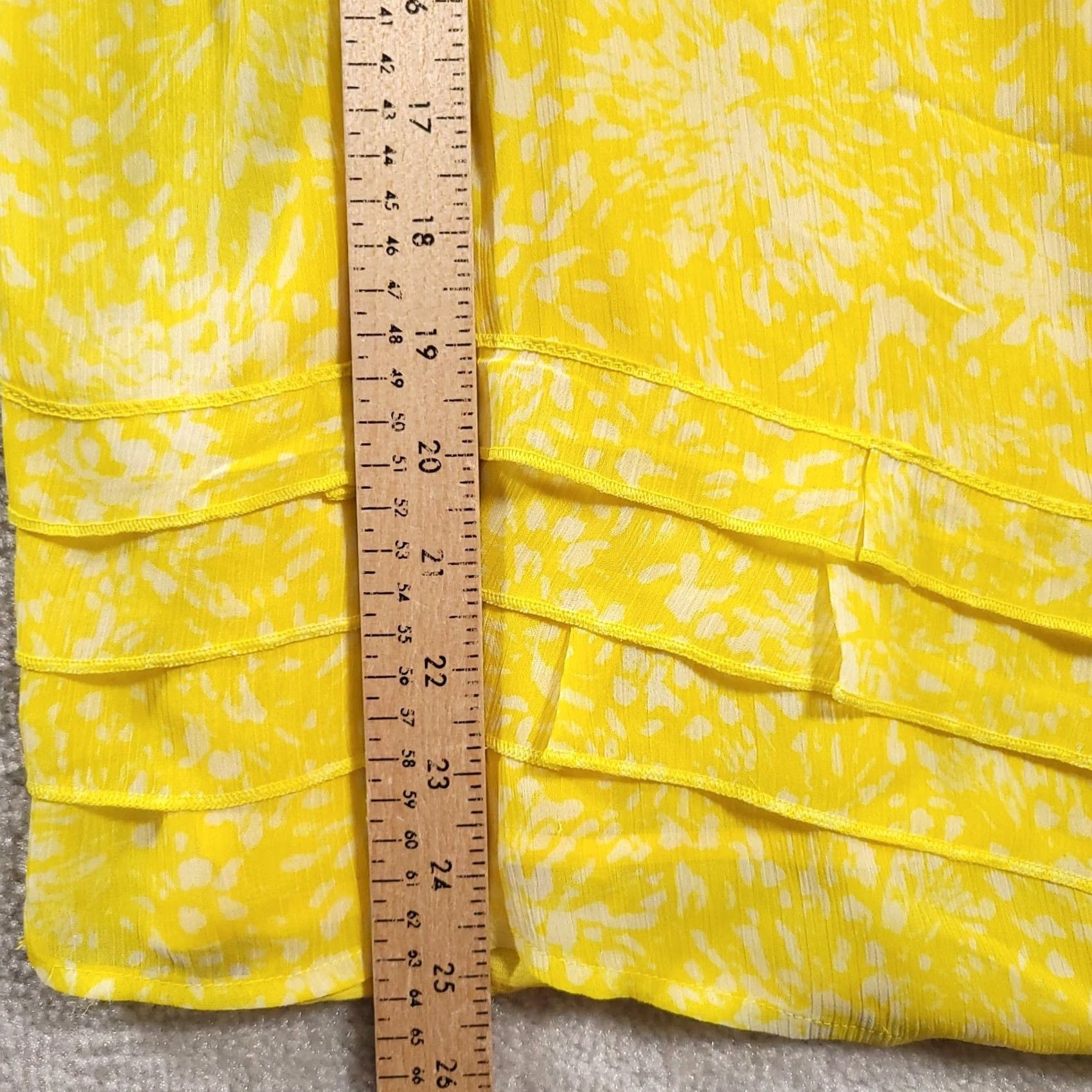 Old Navy Old Navy Tank Top Womens Medium Yellow White Scoop Neck Abstract Size M / US 6-8 / IT 42-44 - 6 Thumbnail