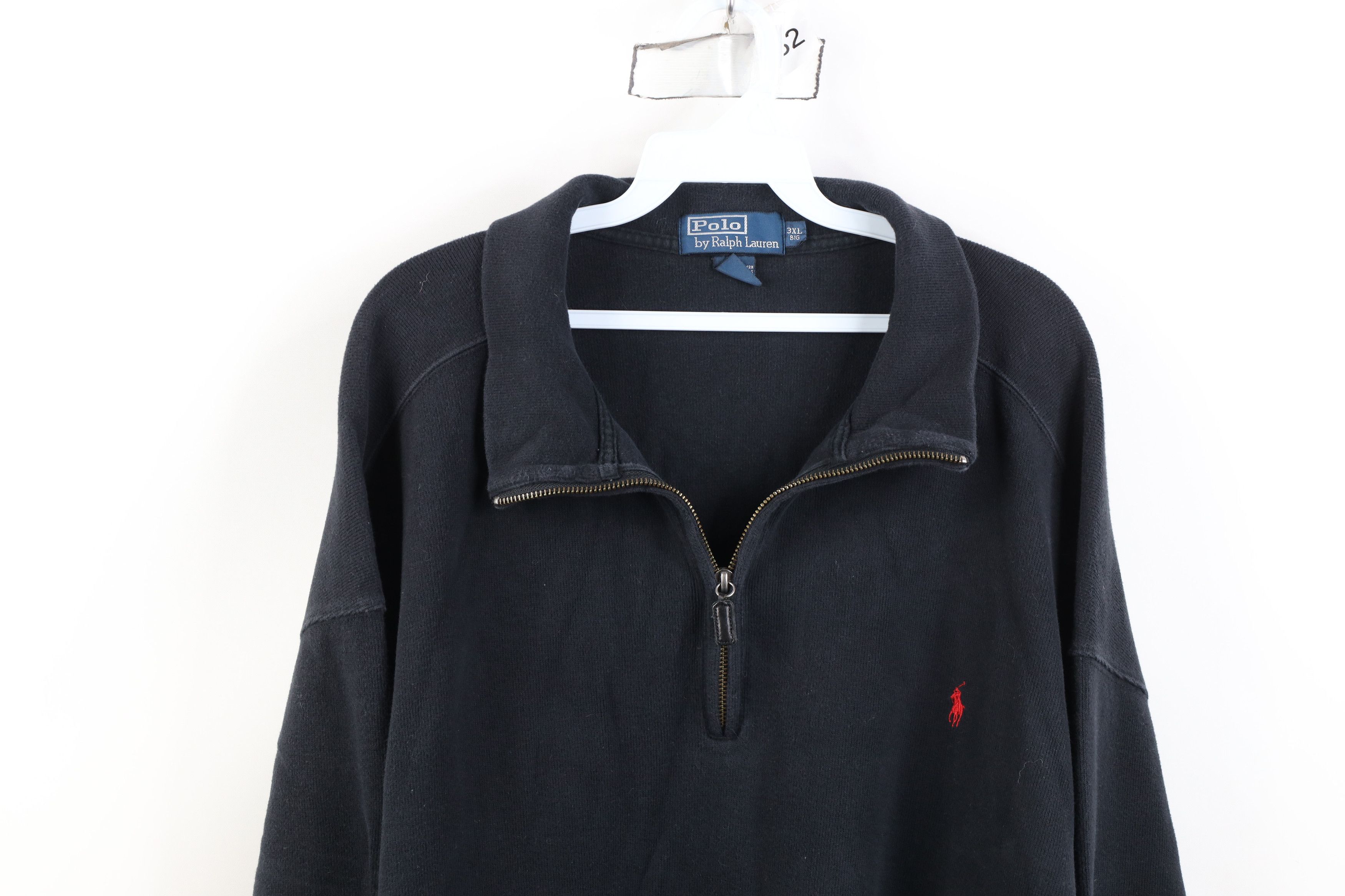 Ralph Lauren Vintage 90s Ralph Lauren Ribbed Knit 1/4 Half Zip Sweater Size US XXL / EU 58 / 5 - 2 Thumbnail