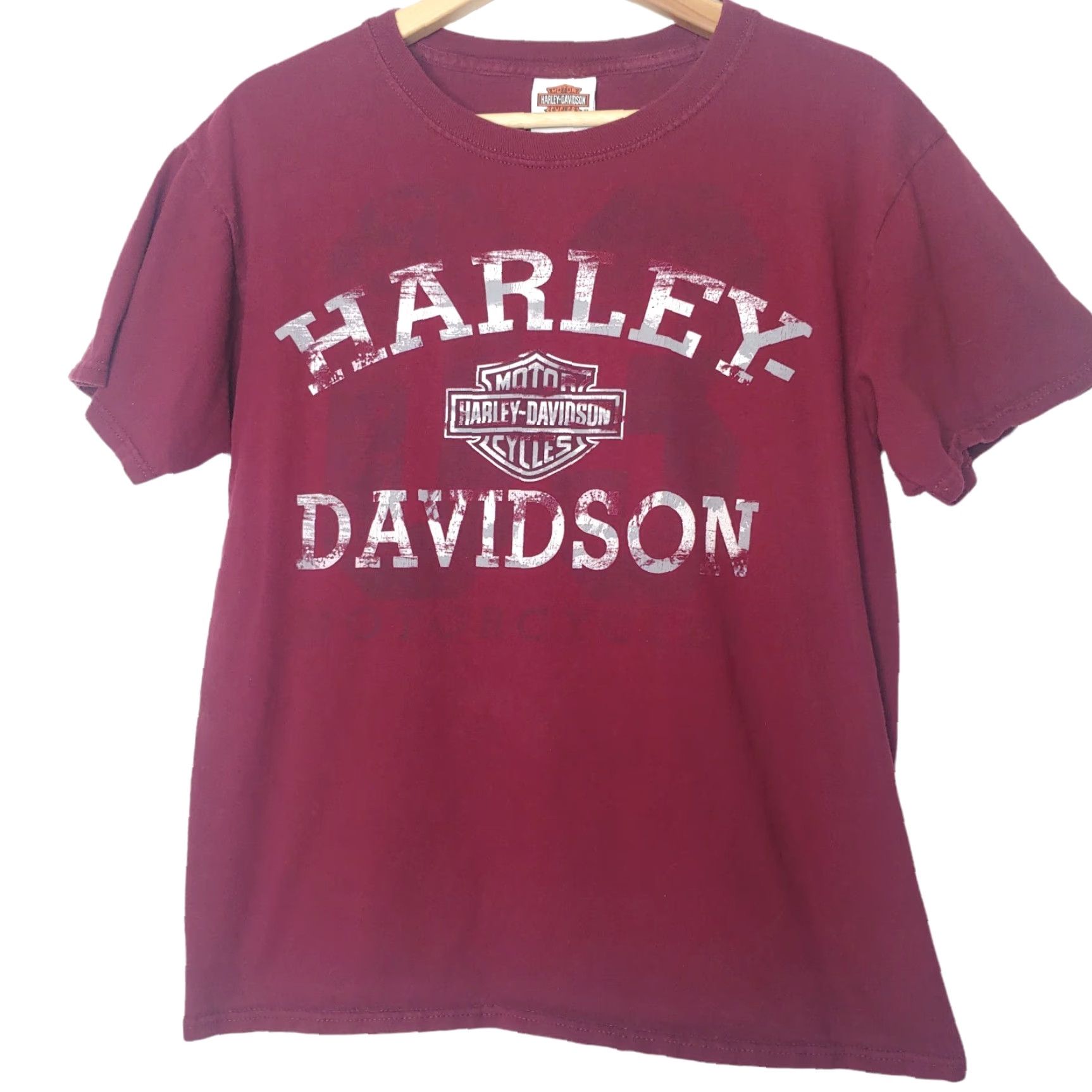 Harley Davidson VINTAGE Harley-Davidson Biker Shirt Adult Medium Maroon Graphic Tee Maryland Motorcycle Mens Size US M / EU 48-50 / 2 - 3 Thumbnail