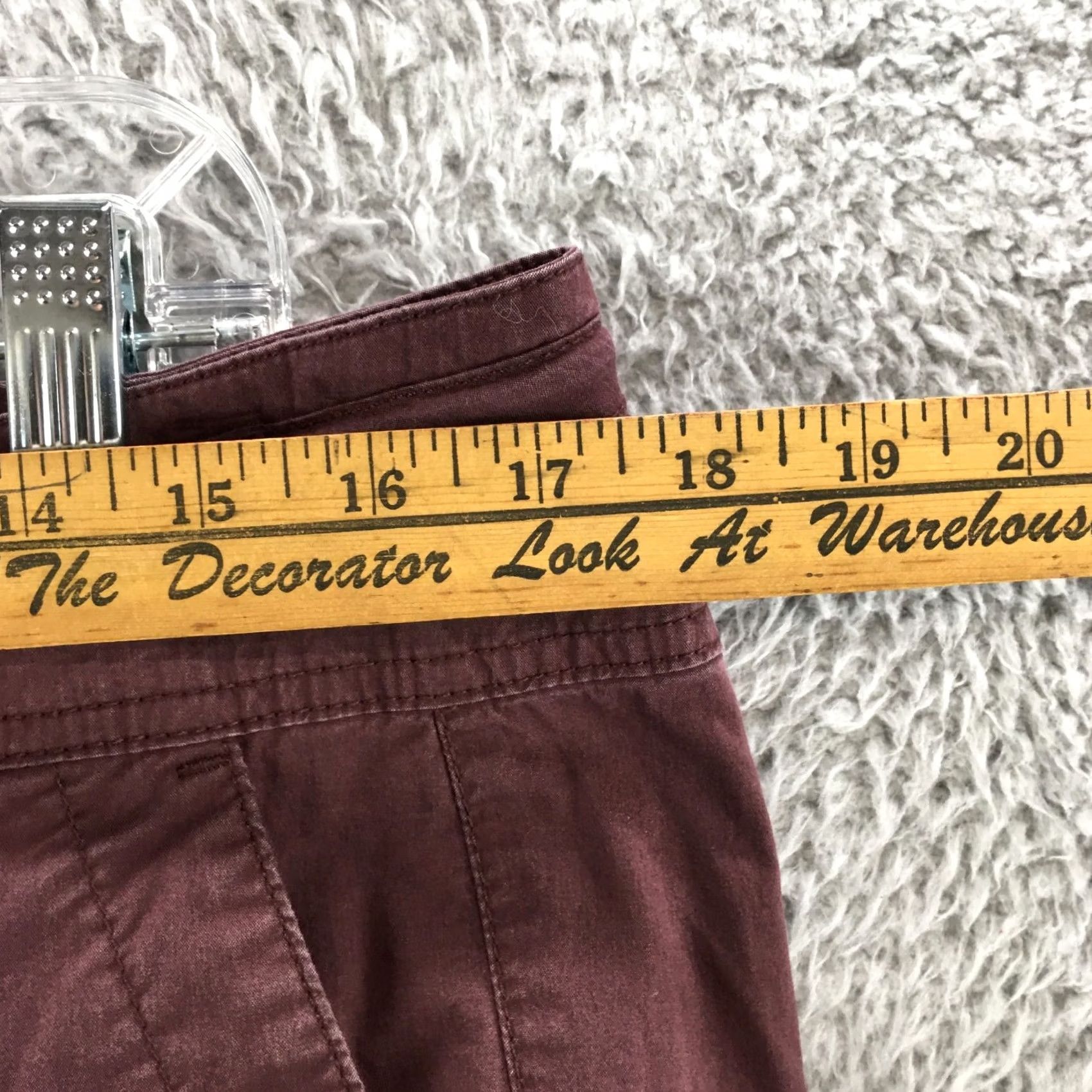 Vintage Woolrich Purple Cropped Pants Womens 12 Mid Rise Drawstring Zip Fly Side Pocket Size 34" / US 12 / IT 48 - 5 Thumbnail