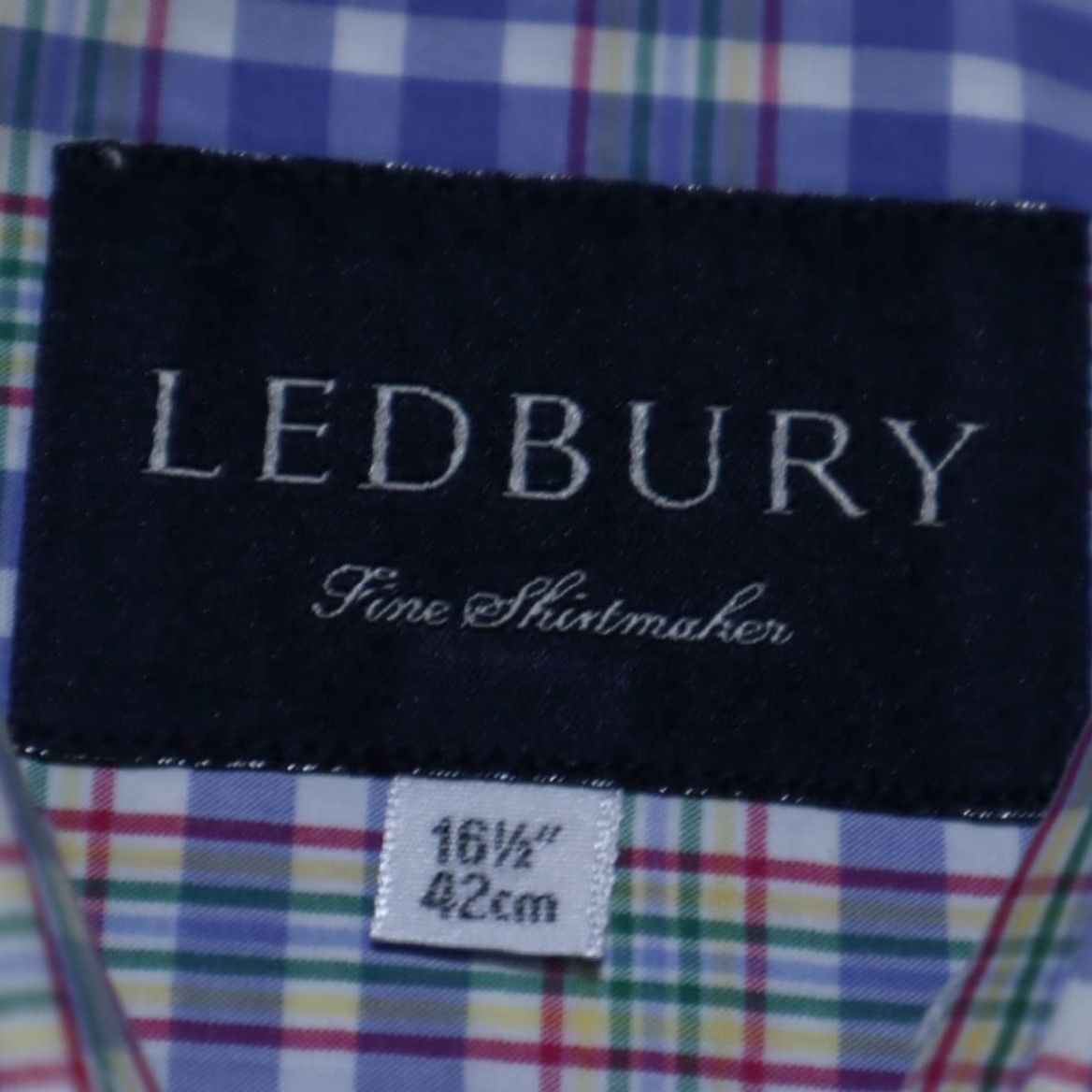 Vintage Ledbury Shirt Gray Men L Long Sleeve Button Down 16.5 Cotton Gingham Size US L / EU 52-54 / 3 - 5 Thumbnail